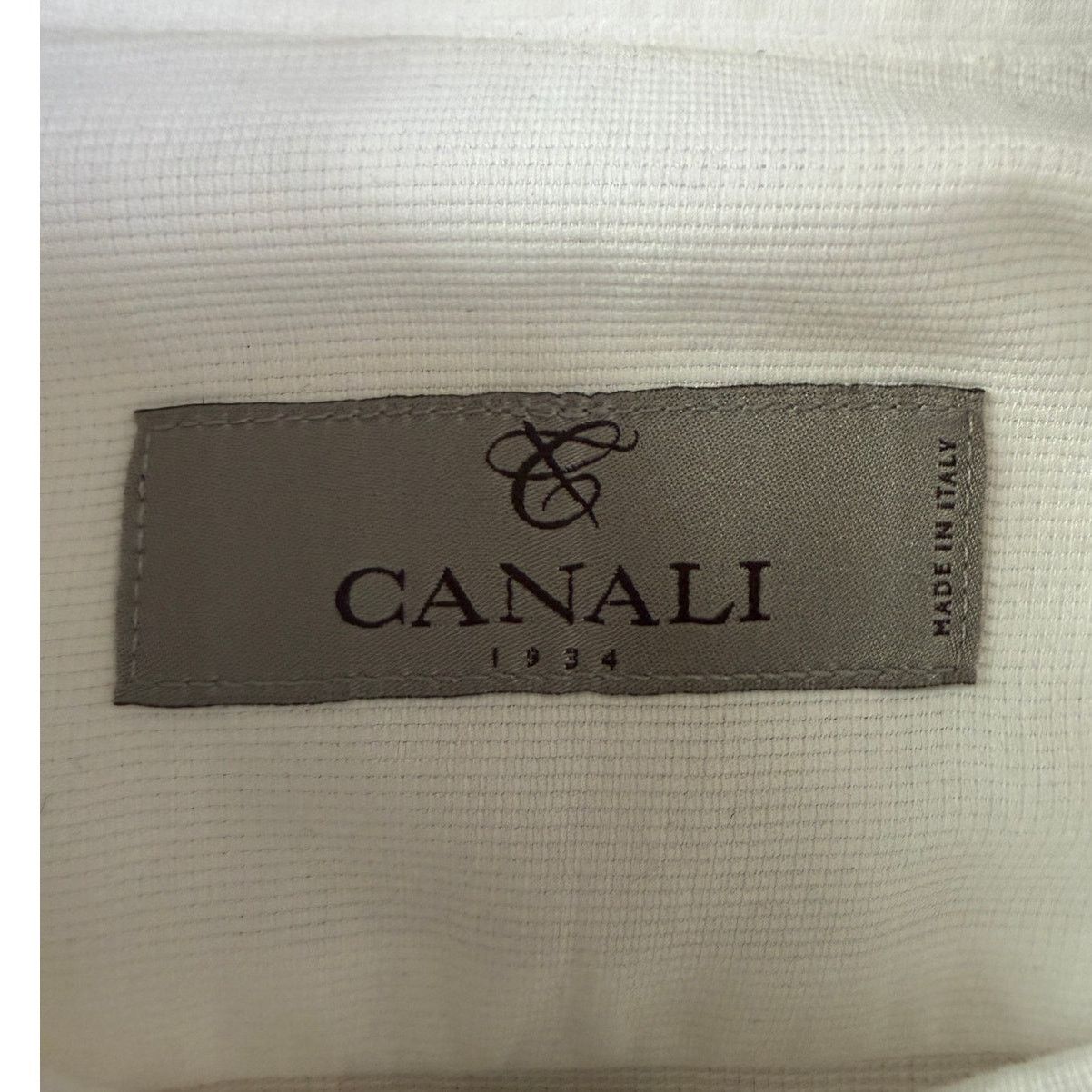 Canali Canali Cotton White Button-Down Shirt Size US L / EU 52-54 / 3 - 3 Thumbnail