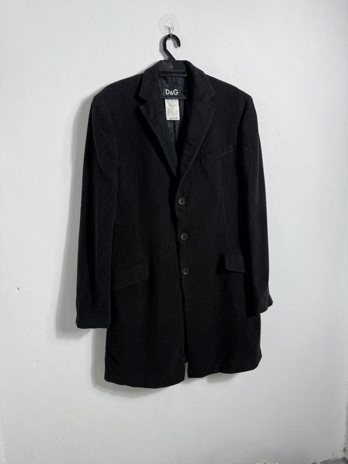 Dolce & Gabbana Dolce & Gabbana Herigbone Long Coat Japan Market Only Rare Size US M / EU 48-50 / 2 - 2 Thumbnail
