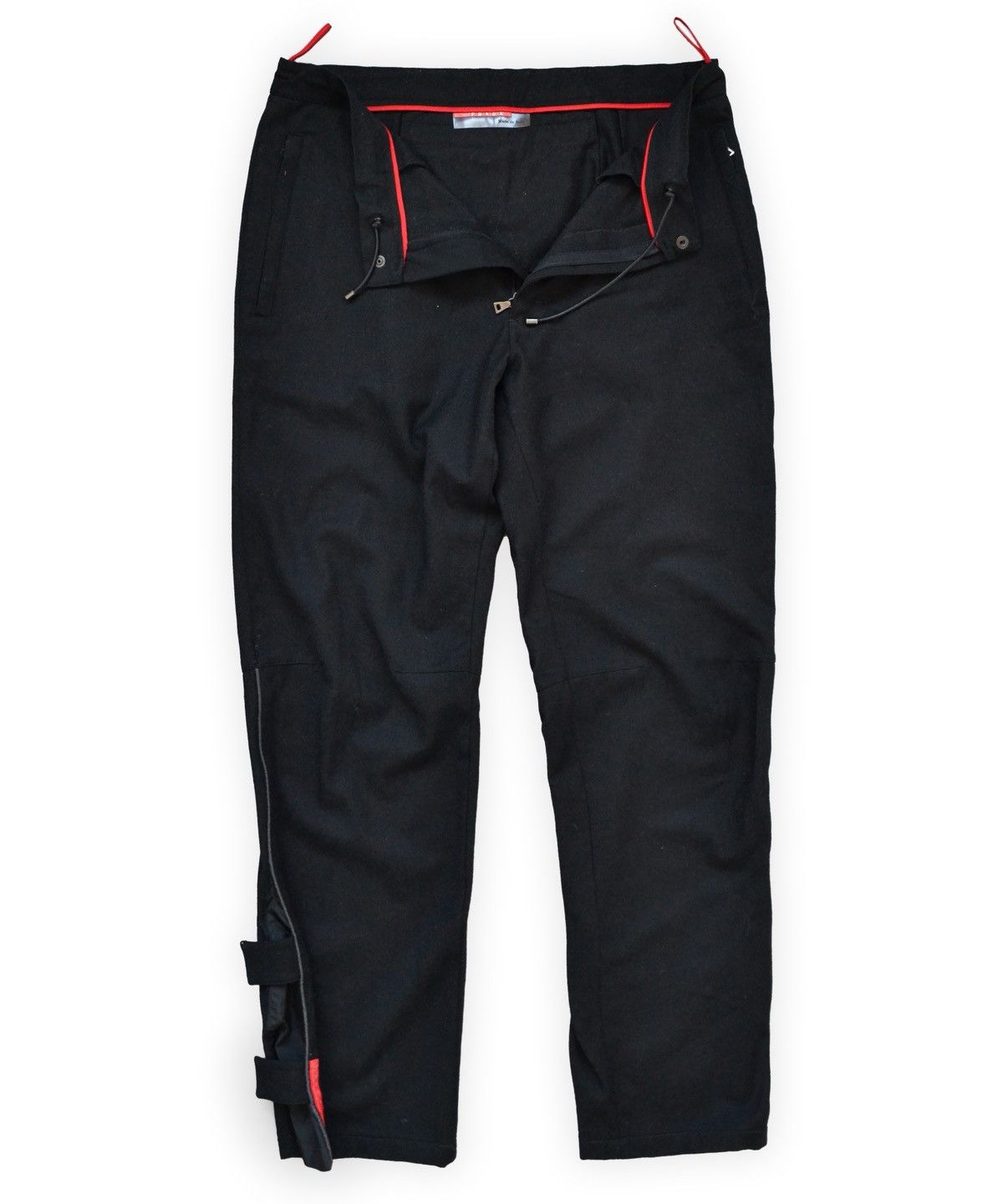 Prada PRADA Pants Velcro Trousers Zip Pockets Wool 1999 Red Tab Size US 34 / EU 50 - 1 Thumbnail