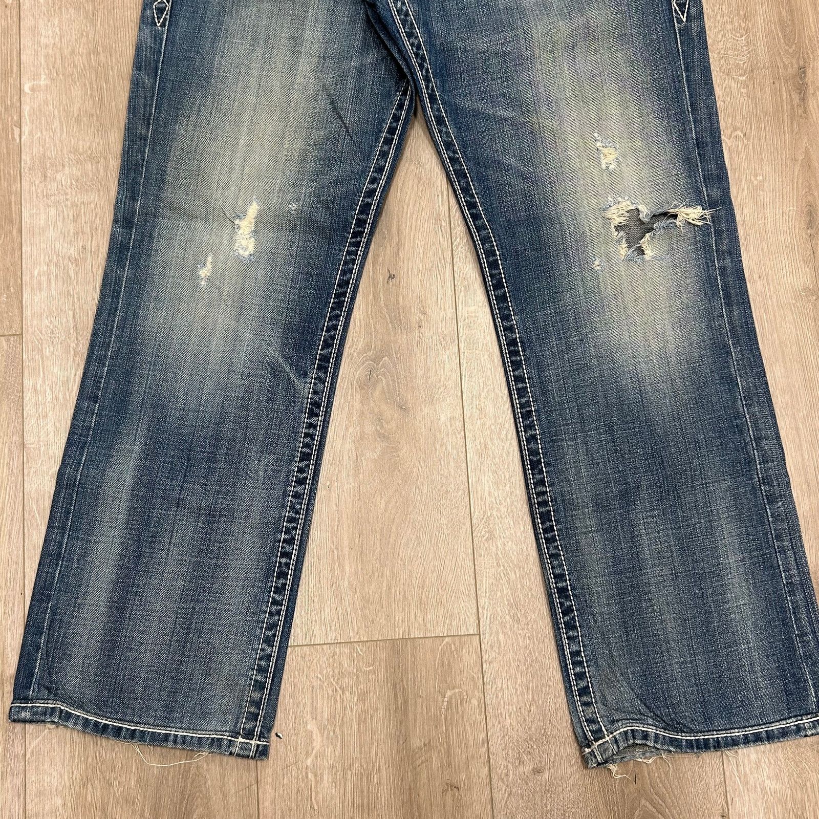 Rock Revival Rock Revival Freddie Straight Denim Jeans Distressed Size 34 Size US 34 / EU 50 - 6 Thumbnail