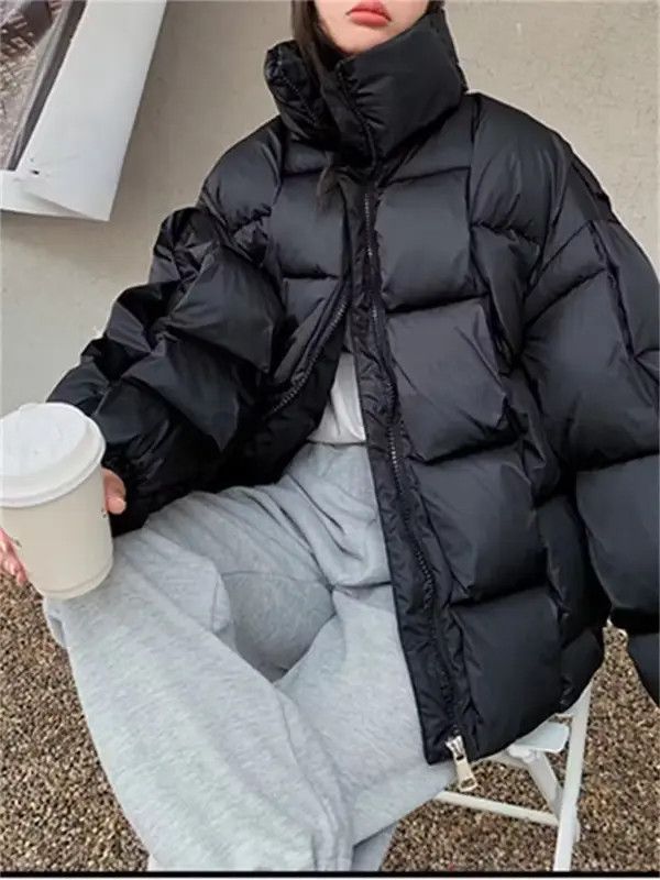 Japanese Brand Black Layered-Design Puffer Jacket Size XL / US 12-14 / IT 48-50 - 2 Thumbnail