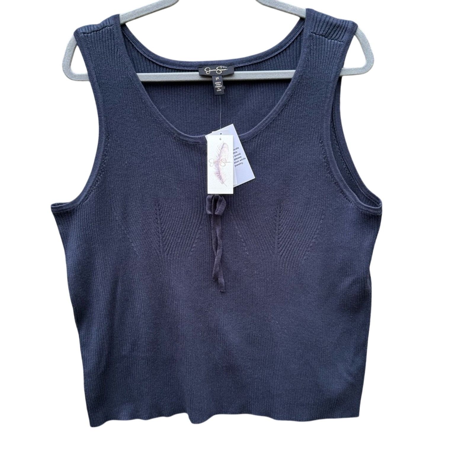 Jessica Simpson NWT New Jessica Simpson Womens 3X Ribbed Sleeveless Tank Top Size 3XL / US 20-22 - 1 Thumbnail