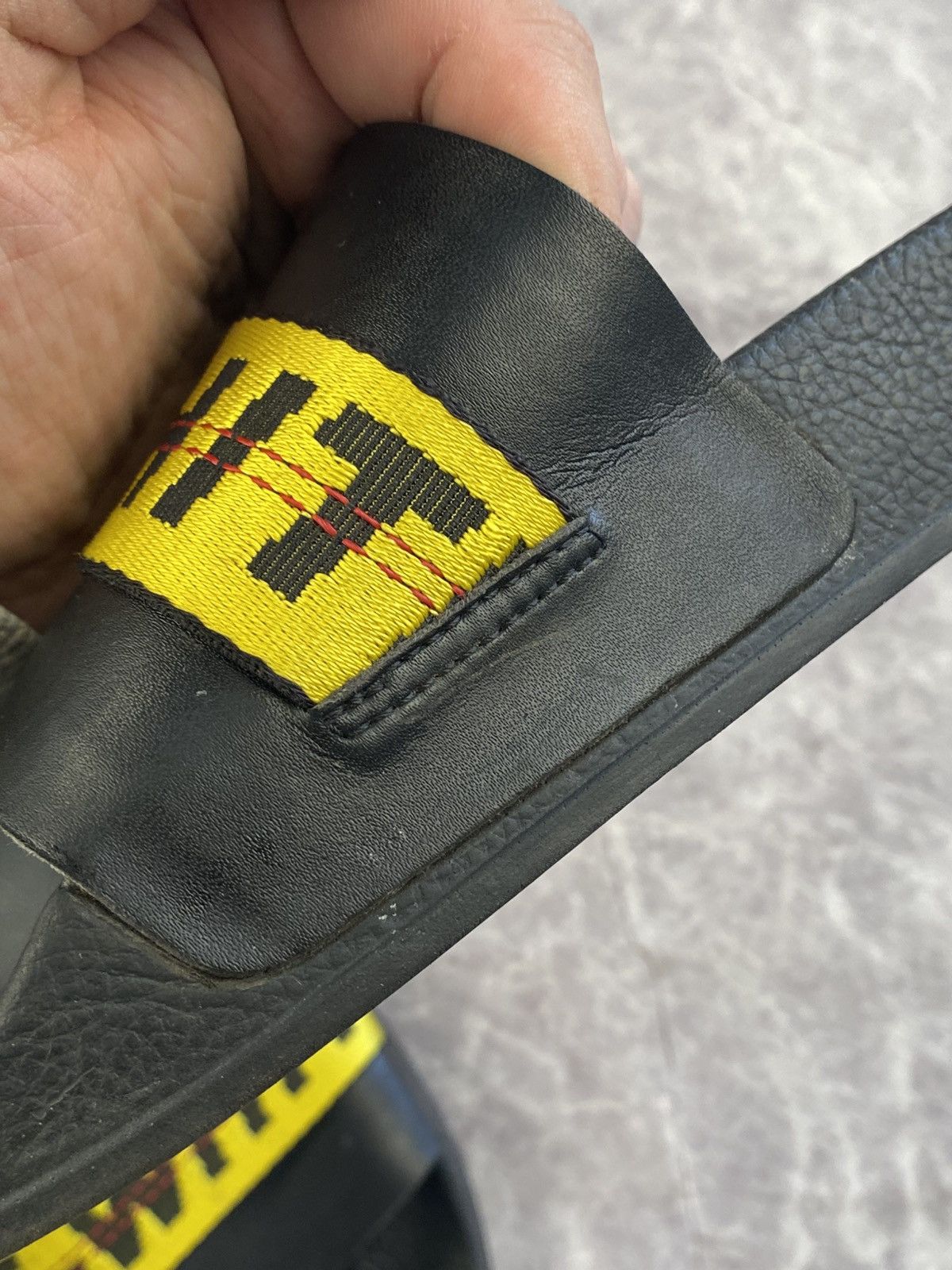 Off-White Off White Belted Stripes Slides Size: 44 Size US 11 / EU 44 - 5 Thumbnail