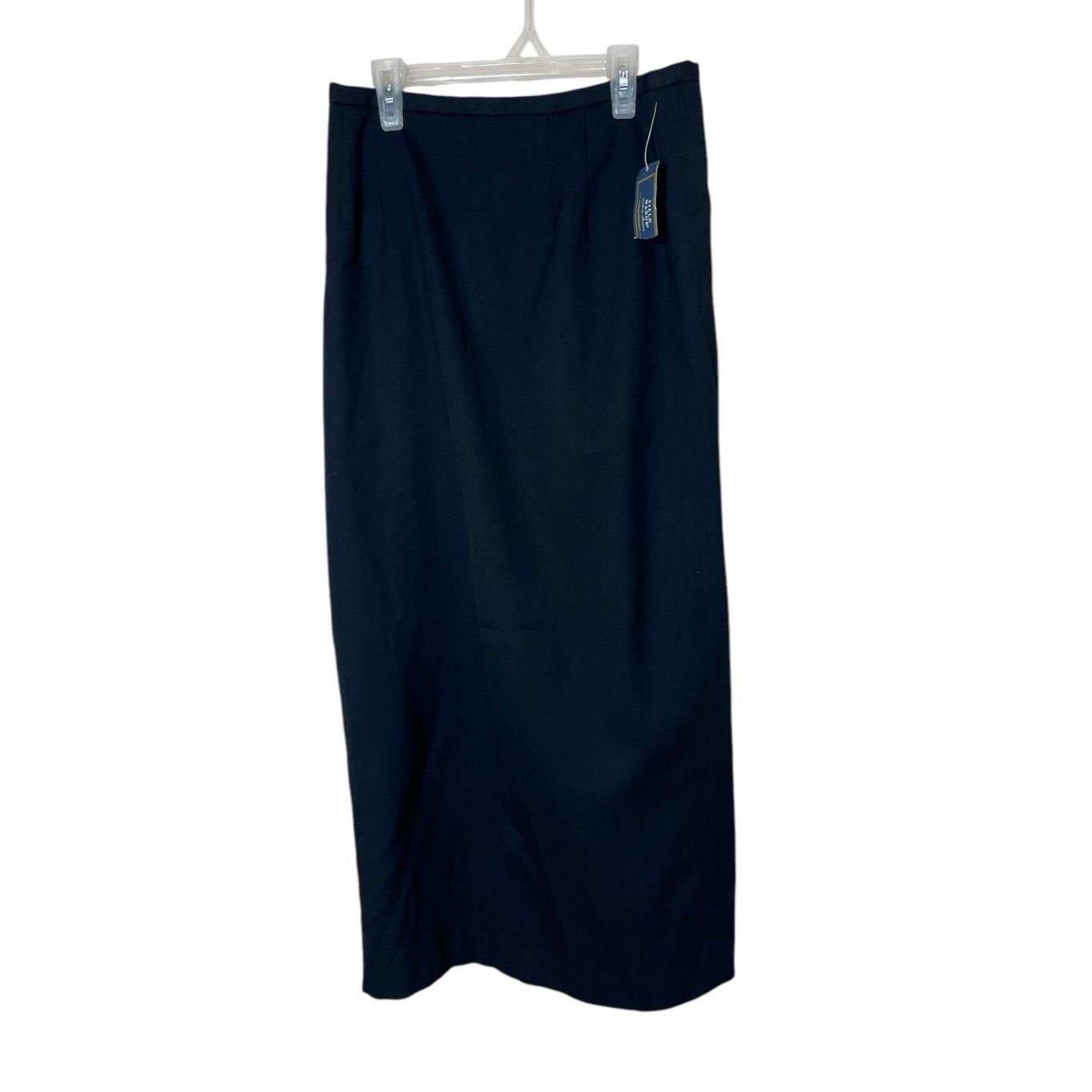 Other Vintage Field Manor skirt black sz 10 long maxi back slit NW Size 32" / US 10 / IT 46 - 1 Thumbnail