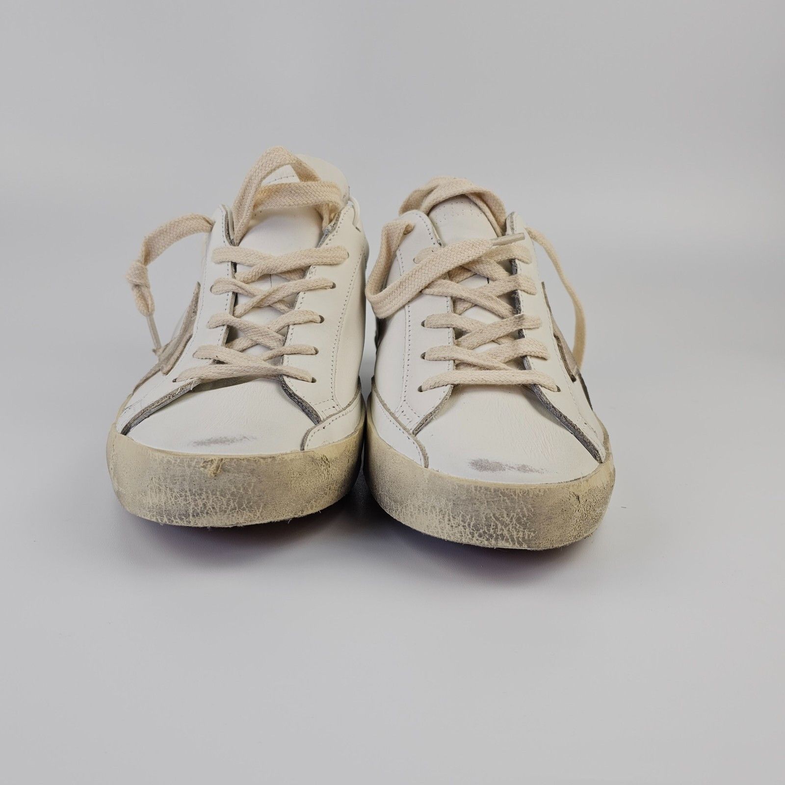 GOLDEN GOOSE Super-Star White/Pearl Glitter Sneakers