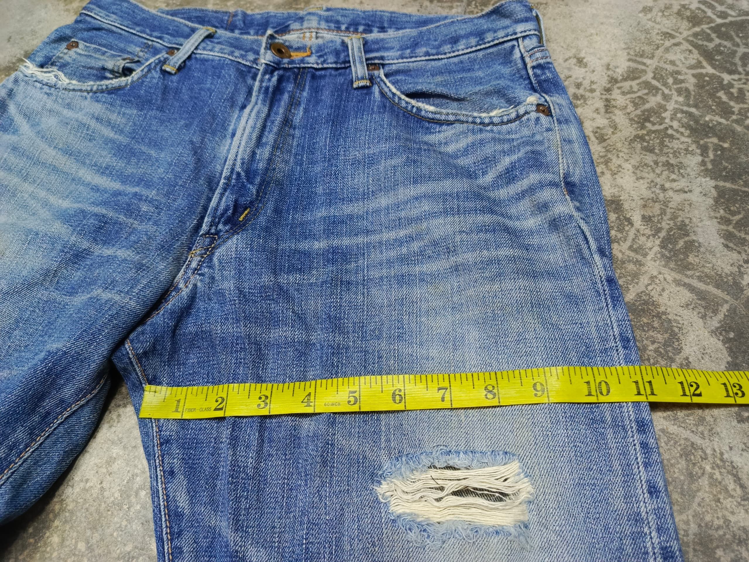 Tornado Mart Vintage edwin distressed 505XX selvedge jeans Size US 32 / EU 48 - 18 Thumbnail
