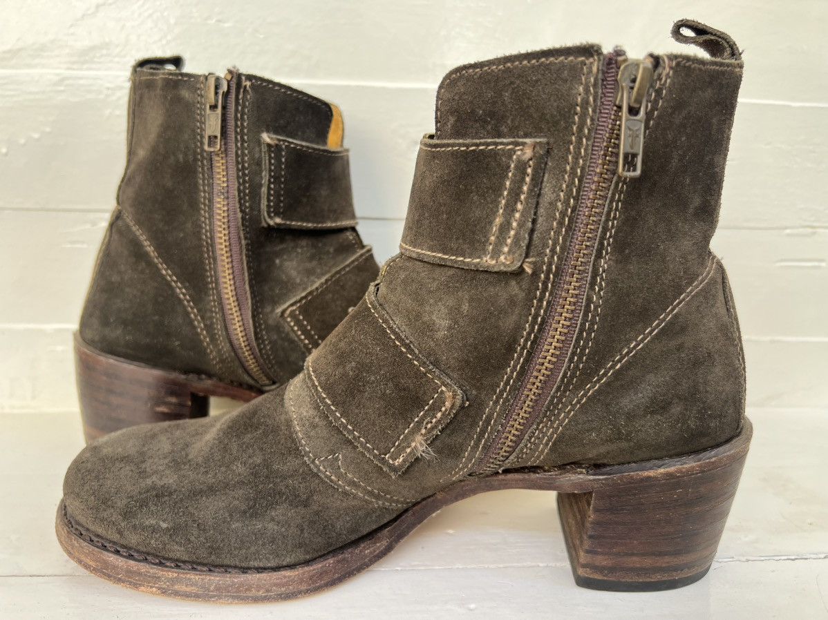 Frye Frye Sabrina Double Buckle Fatigue Leather Suede Boots Size US 10 / IT 40 - 7 Thumbnail