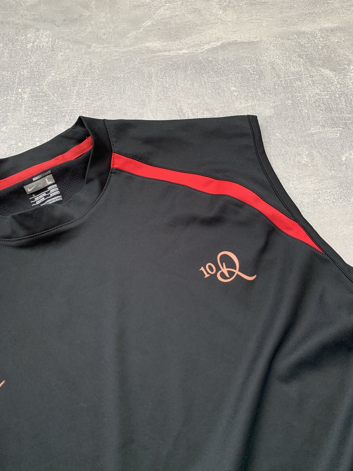 Nike × Vintage Nike Rare Ronaldinho 10 R, Vest Training Top Nikefit Black Size US L / EU 52-54 / 3 - 2 Thumbnail