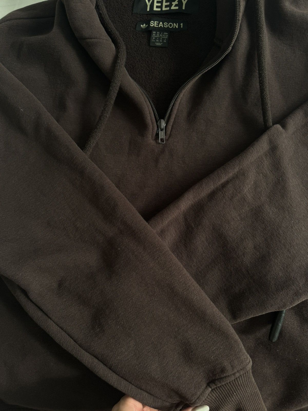 Adidas × Kanye West × Yeezy Yeezy Season 1 Brown Quarter-Zip Hoodie Size US XS / EU 42 / 0 - 4 Thumbnail