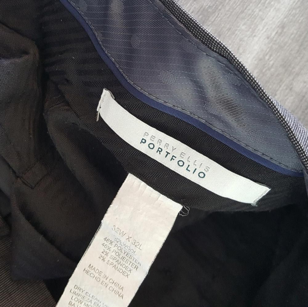 Perry Ellis Grey Ellis Dress Pant Size 38R - 3 Thumbnail