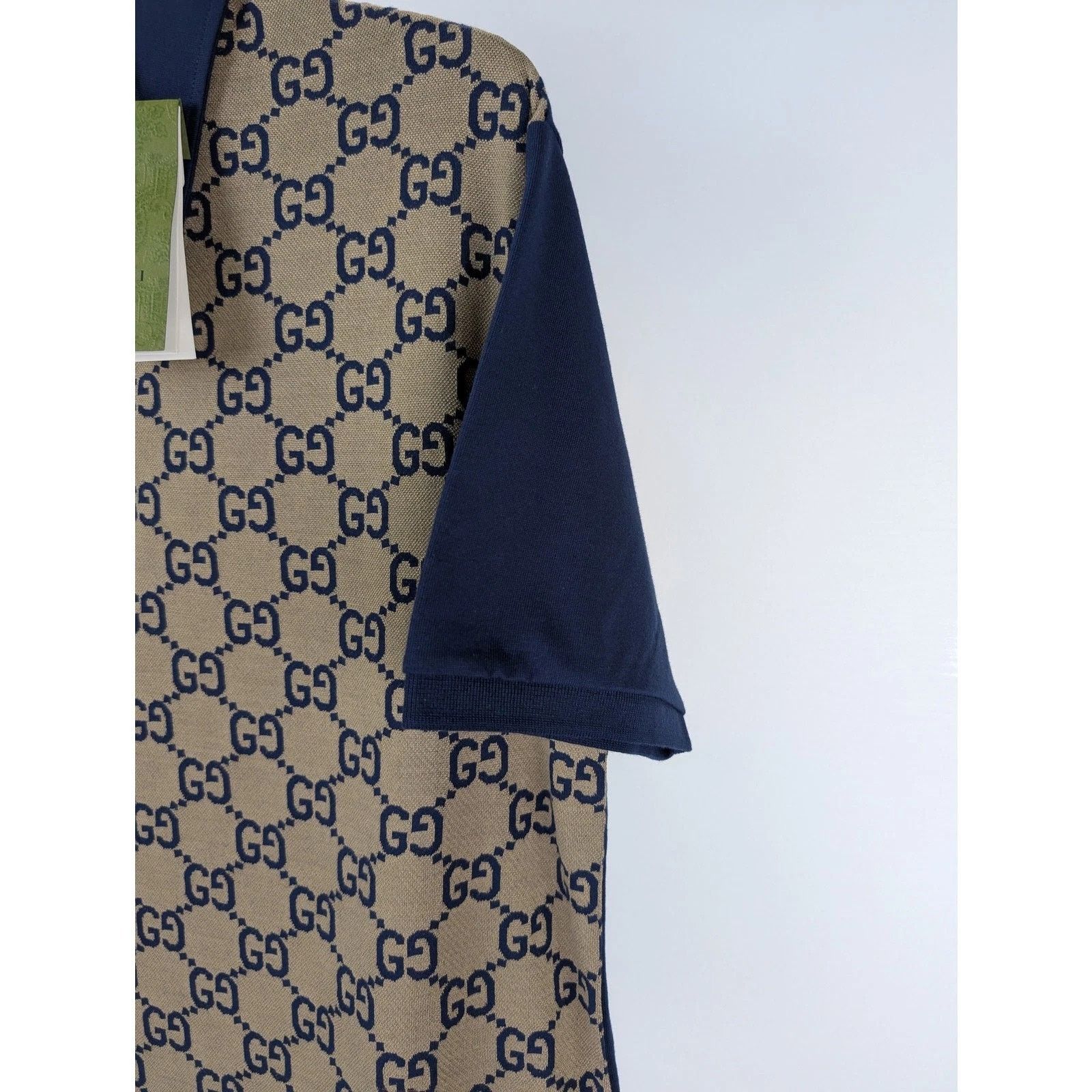 Gucci o1rshd1 GG Polo in Brown/Navy Size US L / EU 52-54 / 3 - 4 Thumbnail