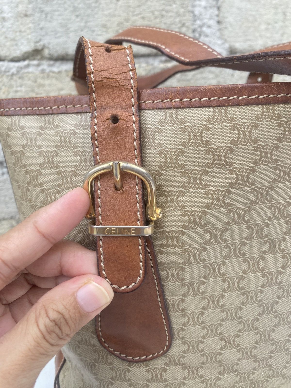 Celine Rare CELINE Monogram Handle Bag Size ONE SIZE - 12 Thumbnail