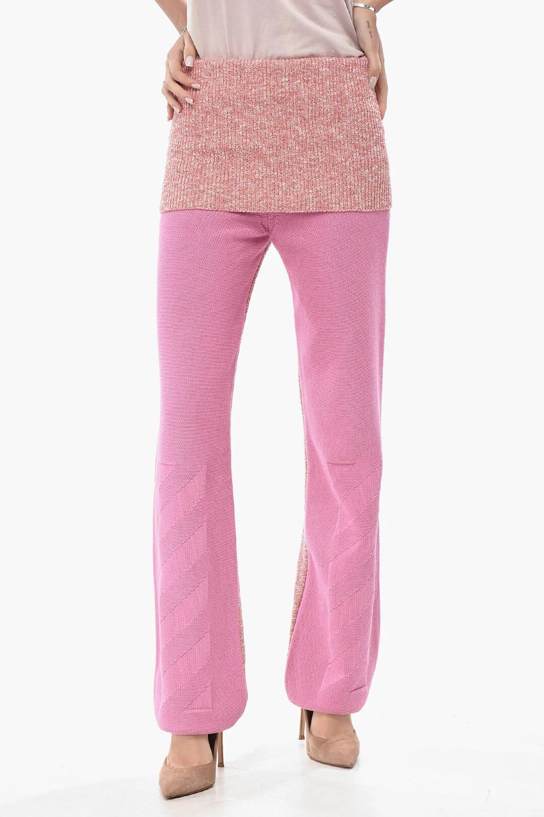 Off-White og1mm0426 Knit Pant in Pink Size 27" / US 4 / IT 40 - 1 Thumbnail