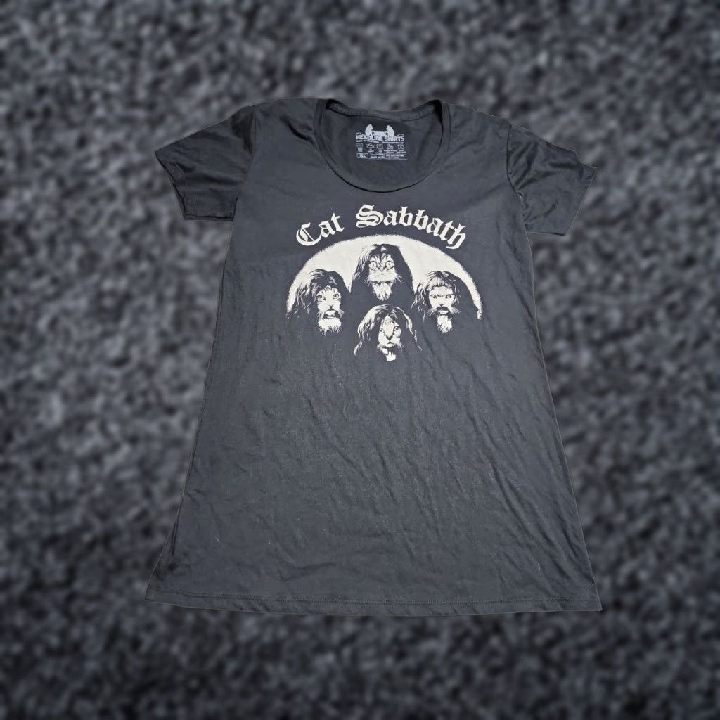 Vintage VINTAGE Headline Shirts Women's XL Black Cat Sabbath Parody Band T-Shirt Short Sleeve Casual Summer Mens Size XL / US 12-14 / IT 48-50 - 1 Thumbnail