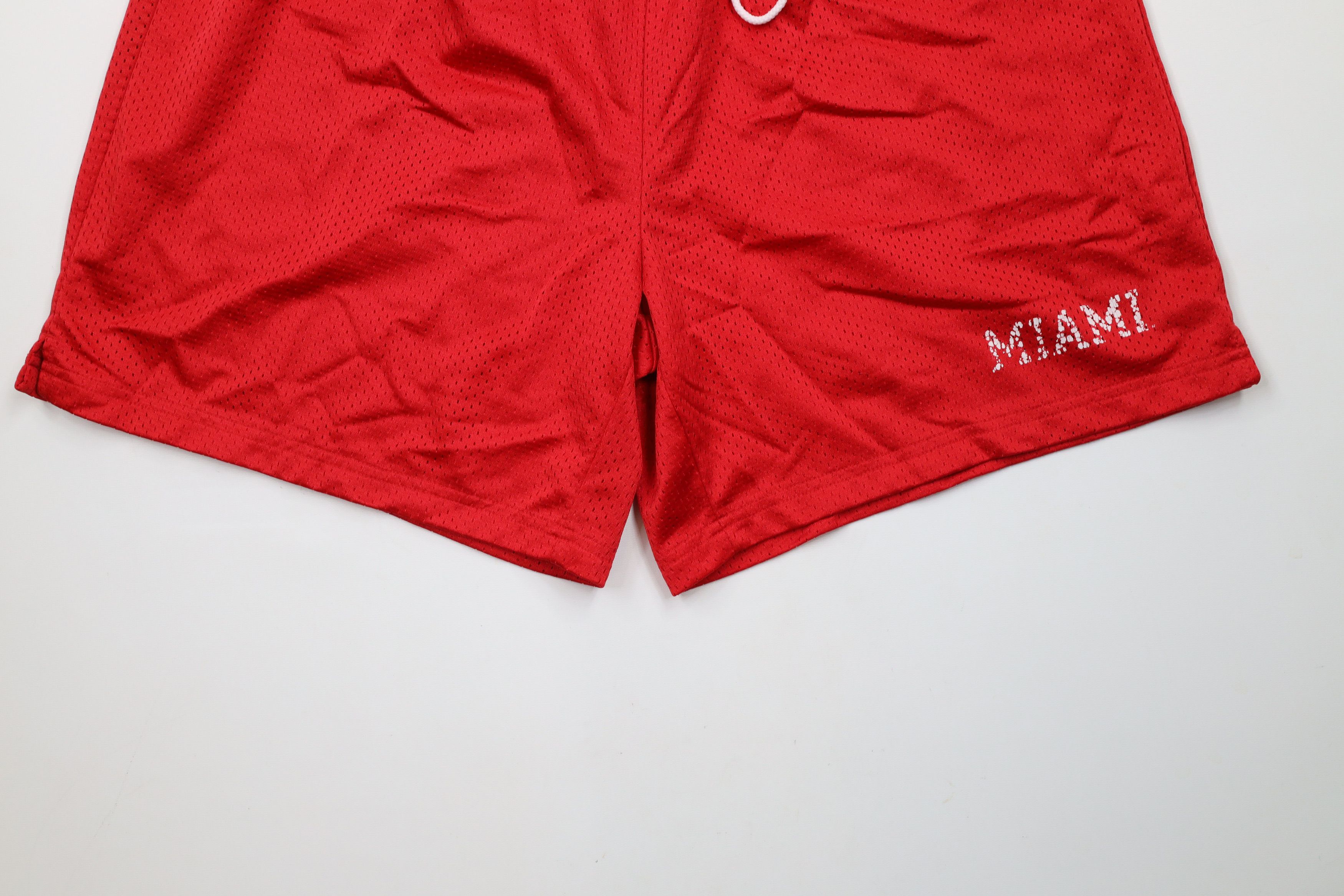 Champion Vintage 90s Champion Miami Ohio Above Knee Mesh Shorts Red Size US 36 / EU 52 - 4 Thumbnail