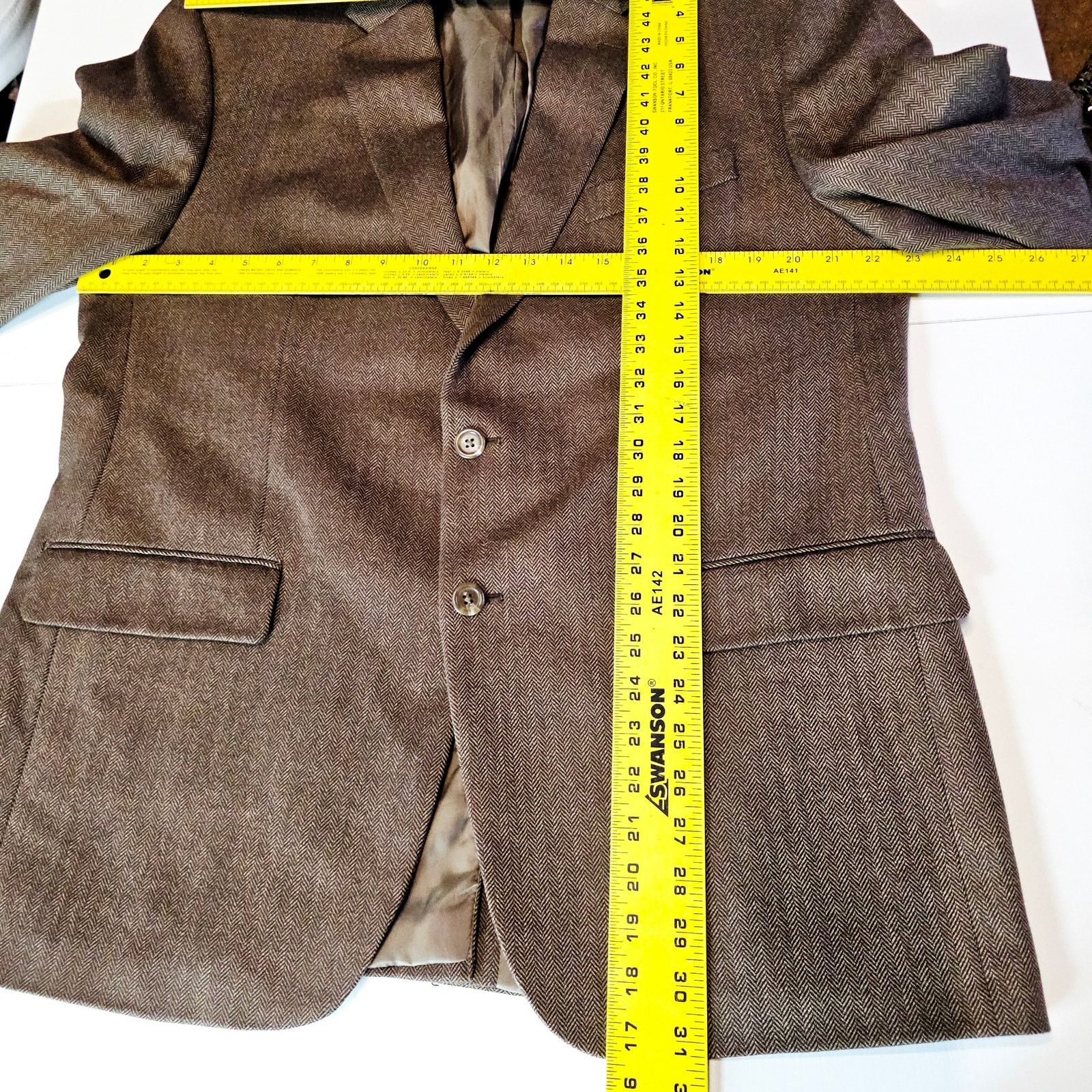 Chaps Chaps Ralph Lauren Wool Sports Coat Blazer Jacket Brown 4R Size 44R - 6 Thumbnail