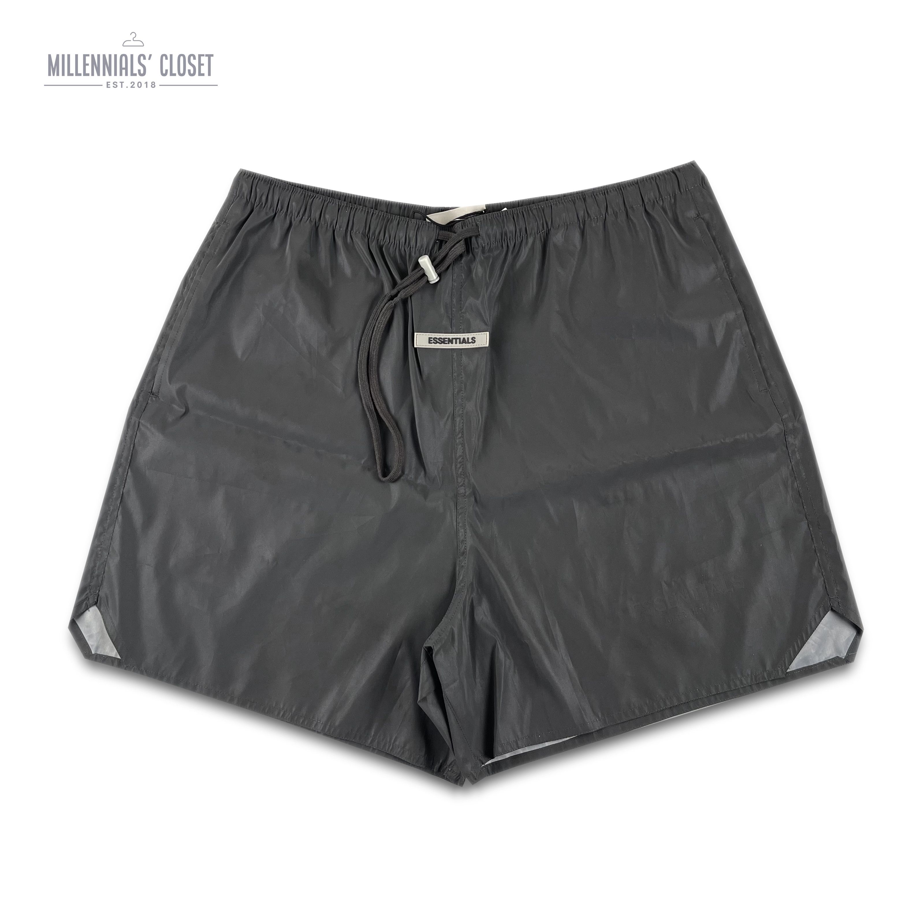 image of Essentials Volley Shorts Black Reflective Xl, Men's (Size 36)