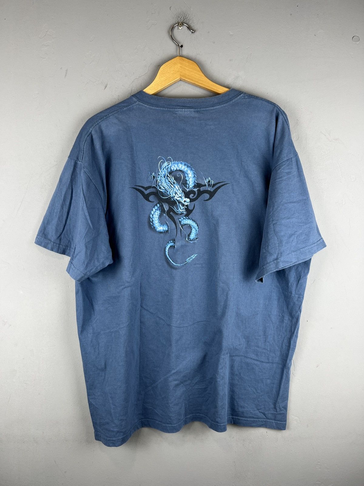 Vintage Vintage Y2K Chinese Dragon Washed Thrashed Gothic Tee XL Size US XL / EU 56 / 4 - 2 Thumbnail