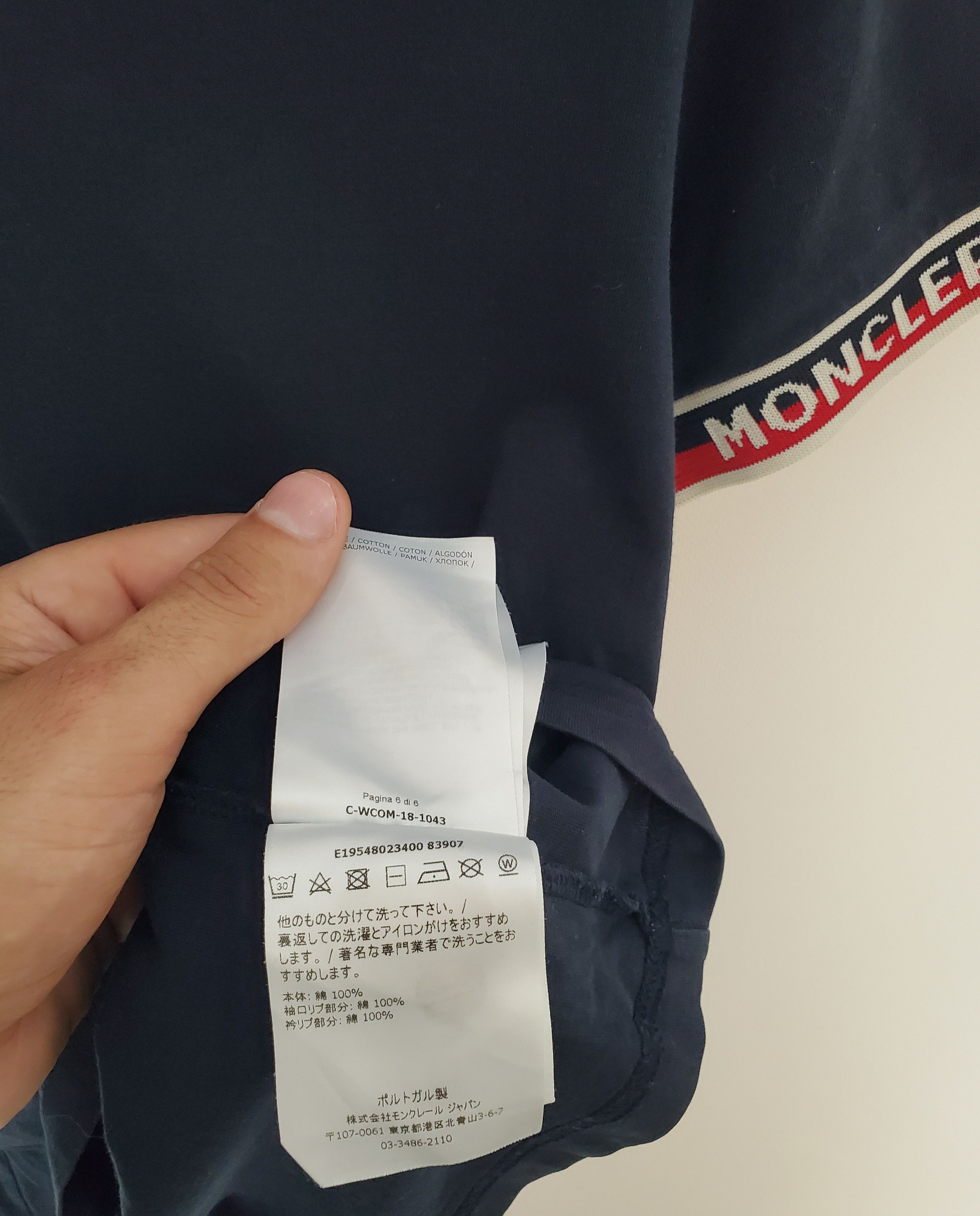 Moncler Moncler Junior Tape Logo Maglia T Shirt Navy 12 Ani 152 cm Size US XXS / EU 40 - 8 Thumbnail