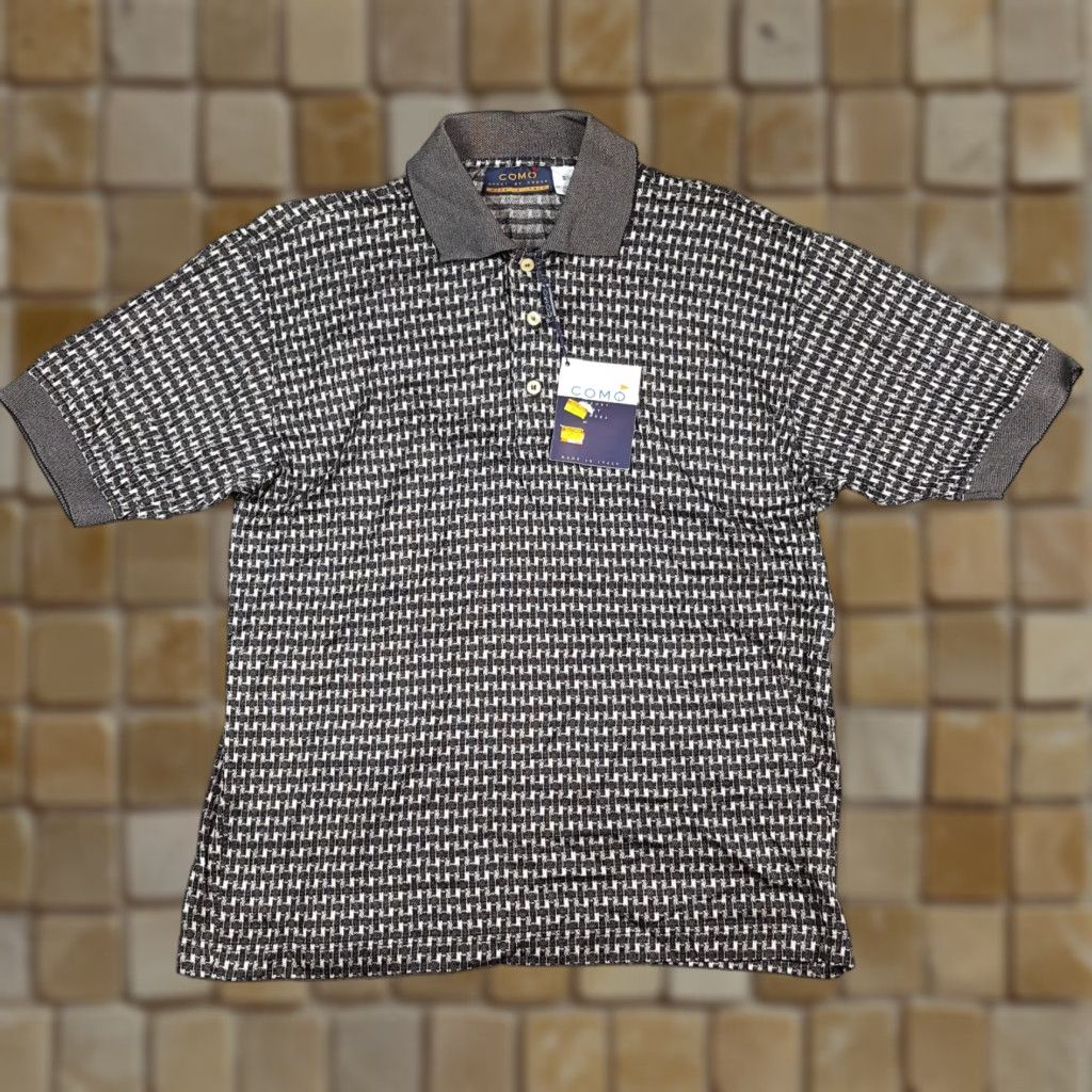 Vintage VINTAGE Como Polo Shirt Skater Houndstooth Gray Men’s Small Size S Button Collar Size US S / EU 44-46 / 1 - 1 Thumbnail
