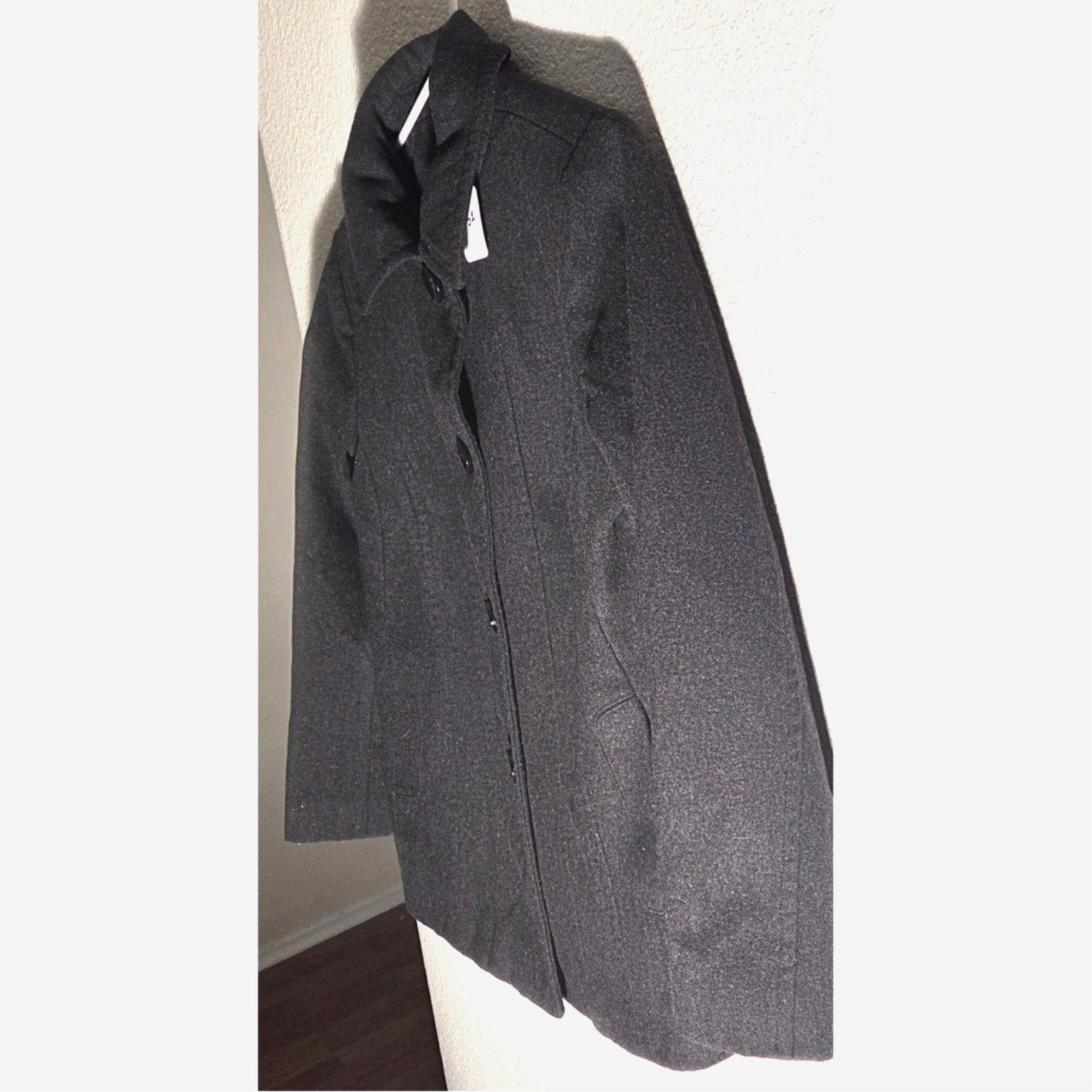 London Fog London Fog Women's Wool Blend Pea Coat - Dark Grey - M Size M / US 6-8 / IT 42-44 - 4 Thumbnail