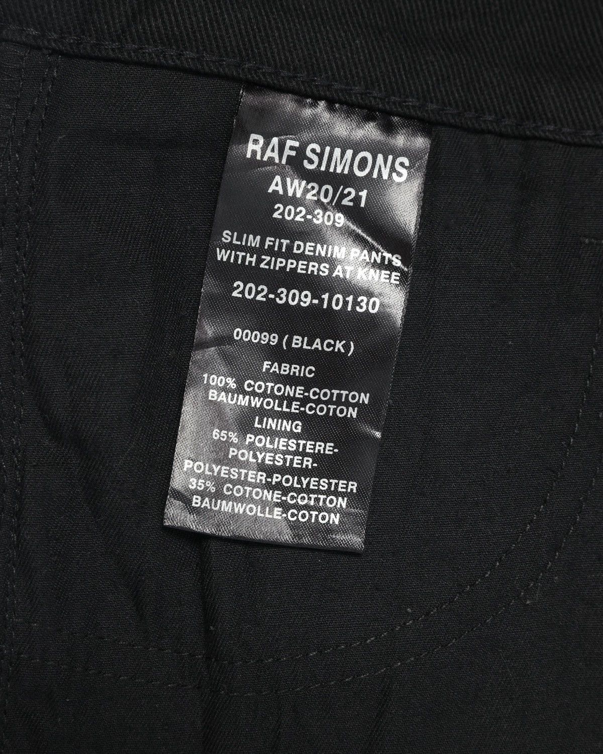 Raf Simons AW20/21 slim pants with knee zippers. Size US 30 / EU 46 - 6 Thumbnail