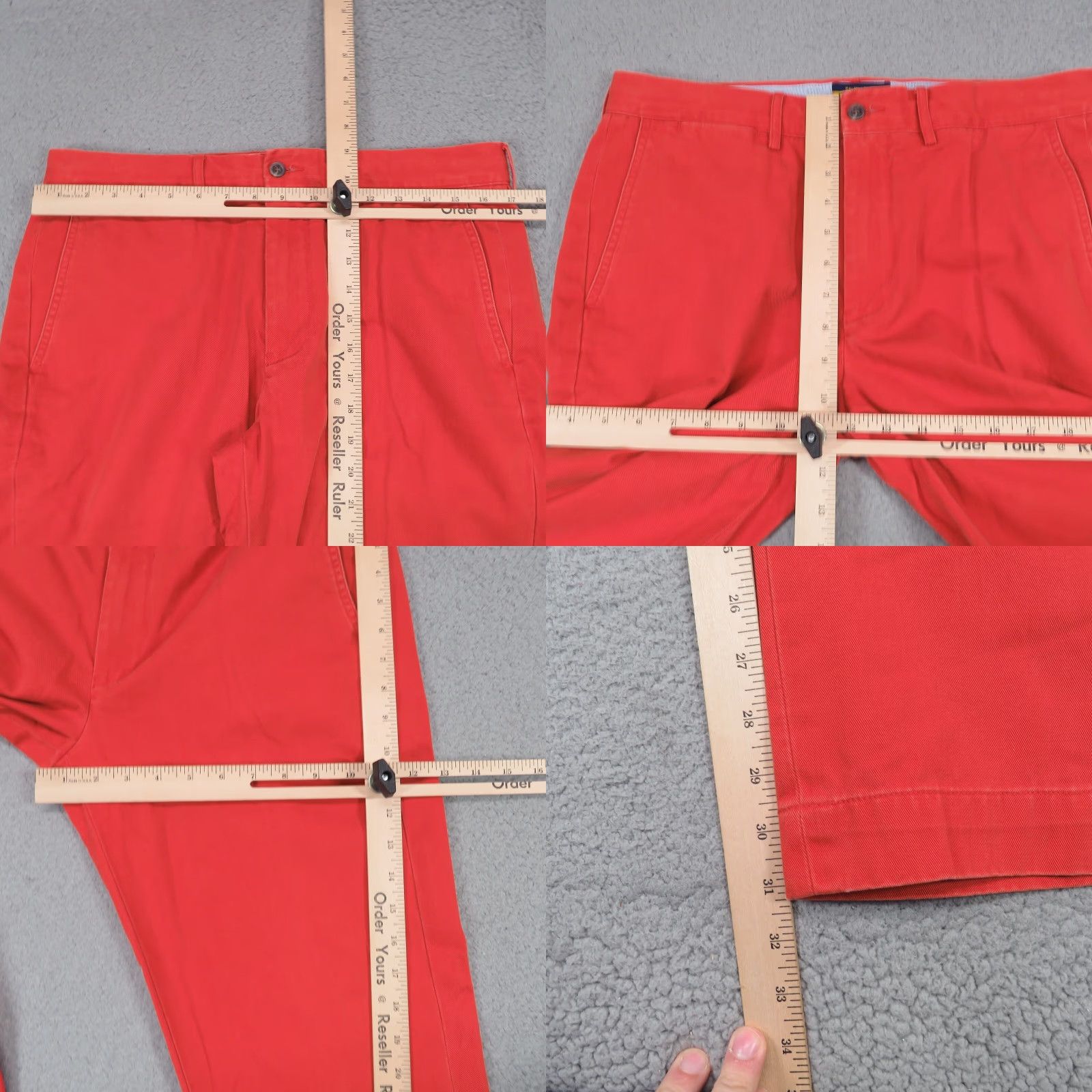 Polo Ralph Lauren VINTAGE Polo Ralph Lauren Rugby Pants Mens 33x32 Twill Blaze Safety Orange Straight Prep Size US XS / EU 42 / 0 - 8 Thumbnail