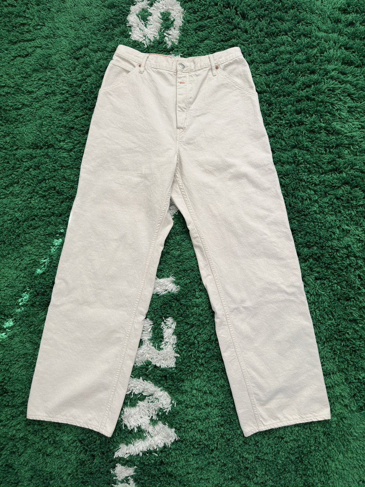 image of Calvin Klein Heron Preston Denim Jeans in Cream, Men's (Size 33)