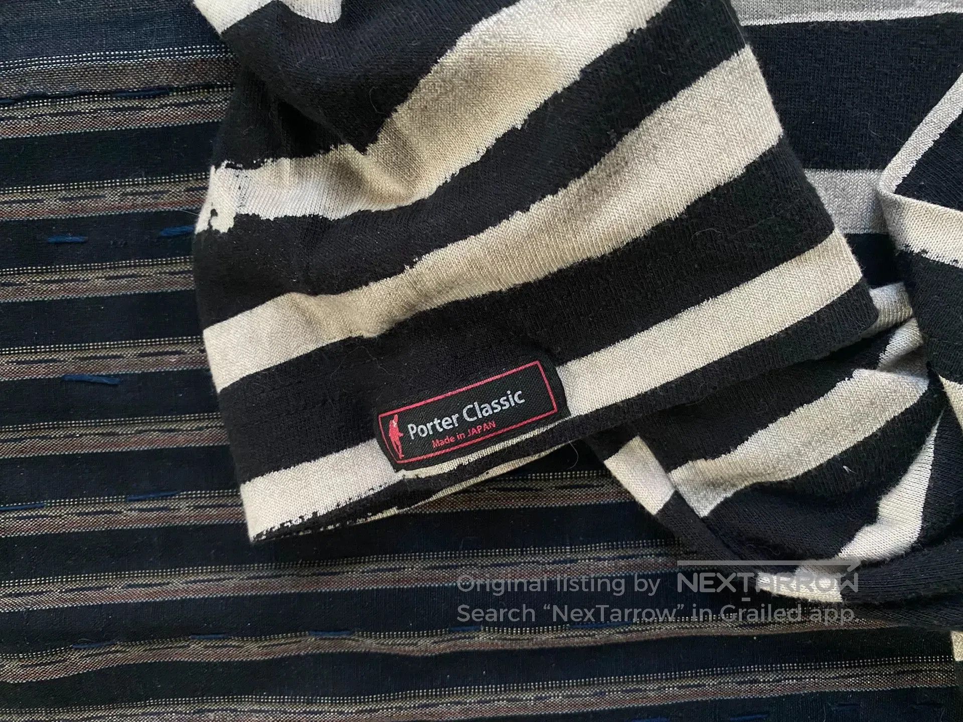 Porter Classic black and white striped zip sweatshirt. Size US XL / EU 56 / 4 - 3 Thumbnail