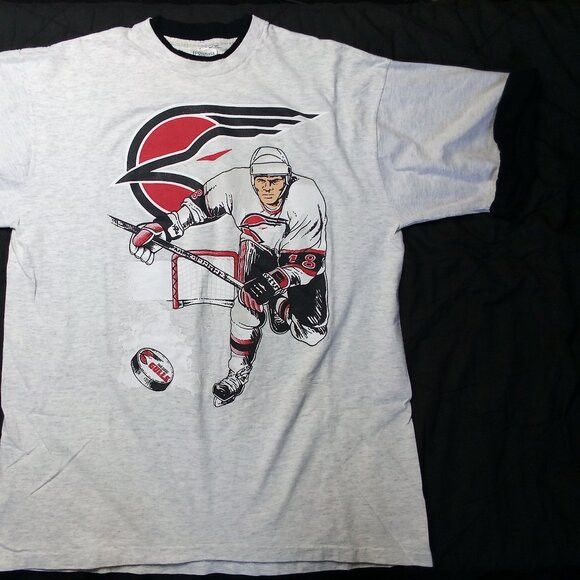 NHL × Vintage Vintage San Diego Gulls Hockey Double Sleeve T-Shirt Size US XL / EU 56 / 4 - 4 Thumbnail