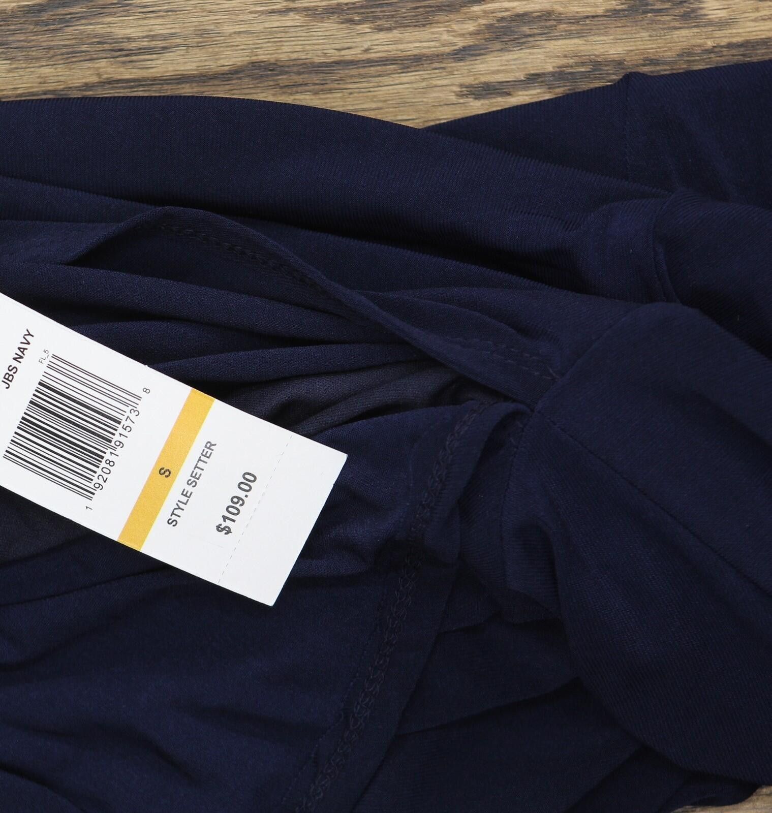 Other Nwt Msk V-neck Trim Side Slit Evening Gown Dress Navy Blue S Size S / US 4 / IT 40 - 3 Thumbnail