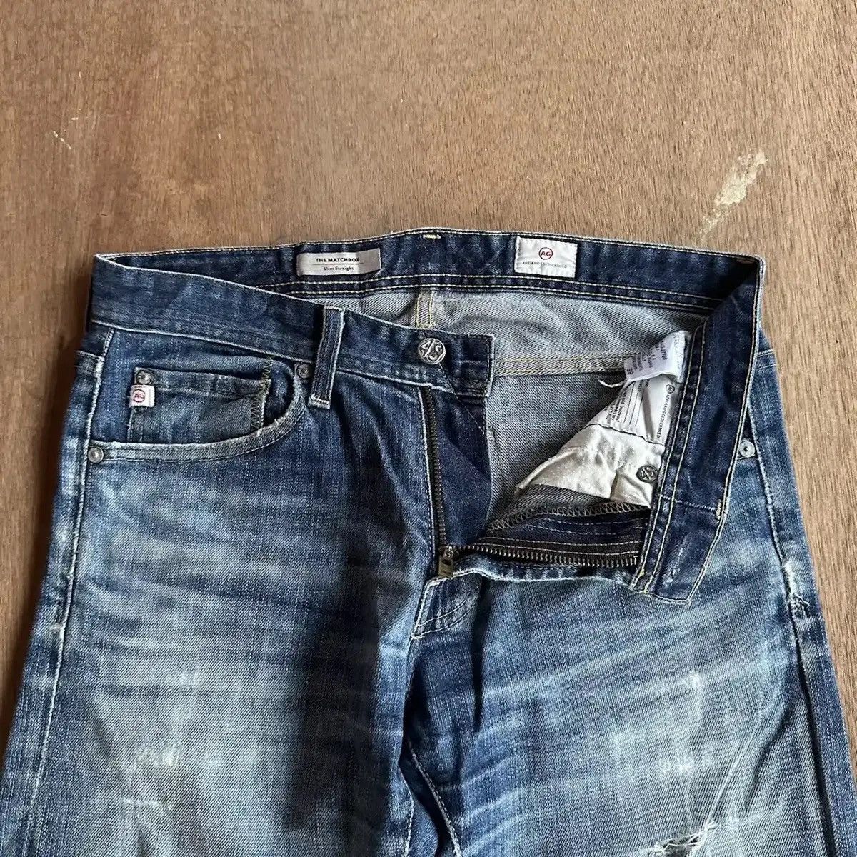 AG Adriano Goldschmied DISTRESSED DENIM ADRIANO GOLDSCHMIED JEANS PANTS MADE IN USA Size US 29 - 8 Thumbnail