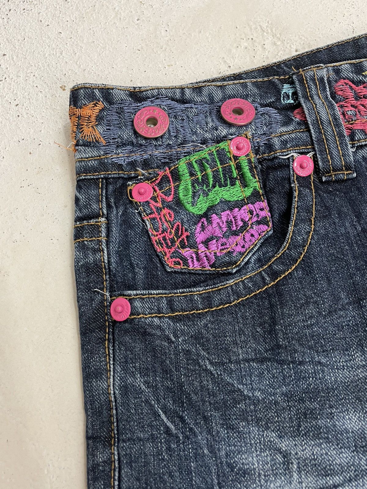 14th Addiction Y2K Embroidery Graffiti Hip Hop 2000’s Style Size US 30 / EU 46 - 6 Thumbnail