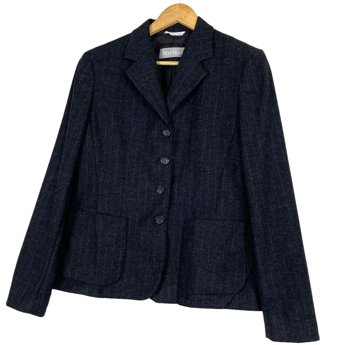 Designer × Max Mara 💥MAX MARA LINEN BUTTON JACKET Size M / US 6-8 / IT 42-44 - 2 Thumbnail