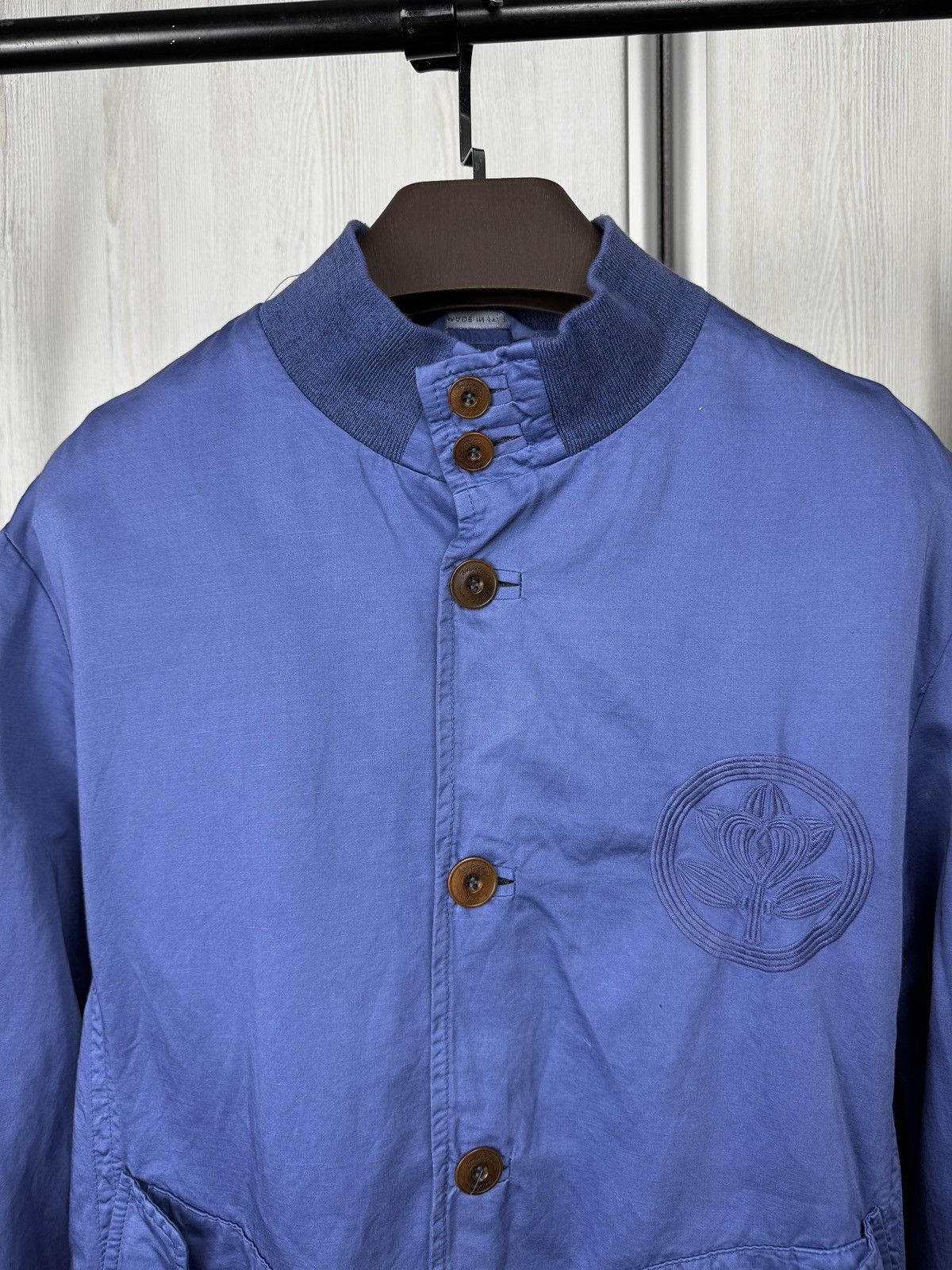 Baldessarini Baldessarini made in Italy blue linen cotton bomber jacket Size US L / EU 52-54 / 3 - 3 Thumbnail