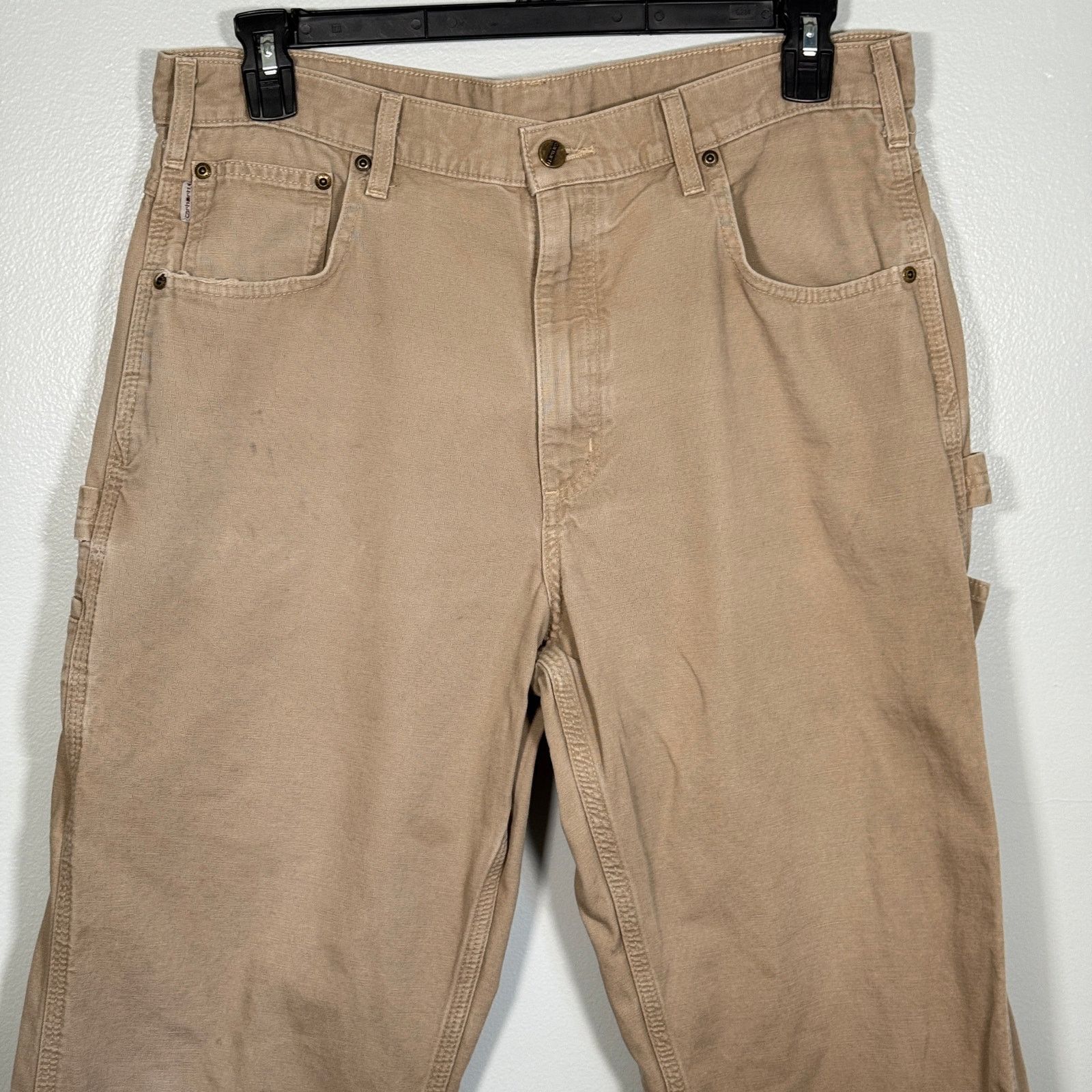 Carhartt Carhart Work Pants 36x34 Loose Fit Khaki Carpenter Size US 36 / EU 52 - 2 Thumbnail