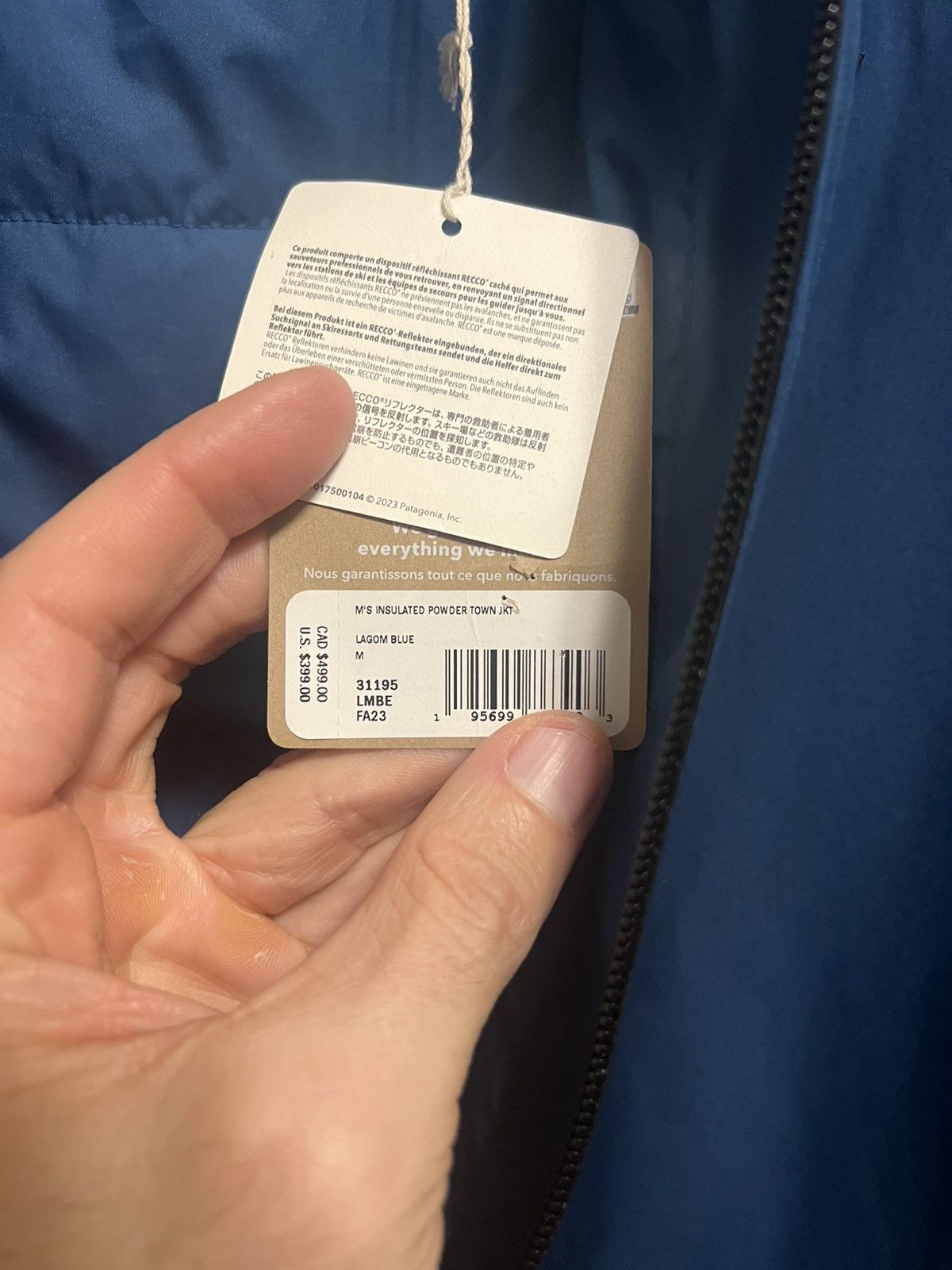 Patagonia Patagonia blue insulated Powder Town jacket medium Size US M / EU 48-50 / 2 - 4 Thumbnail