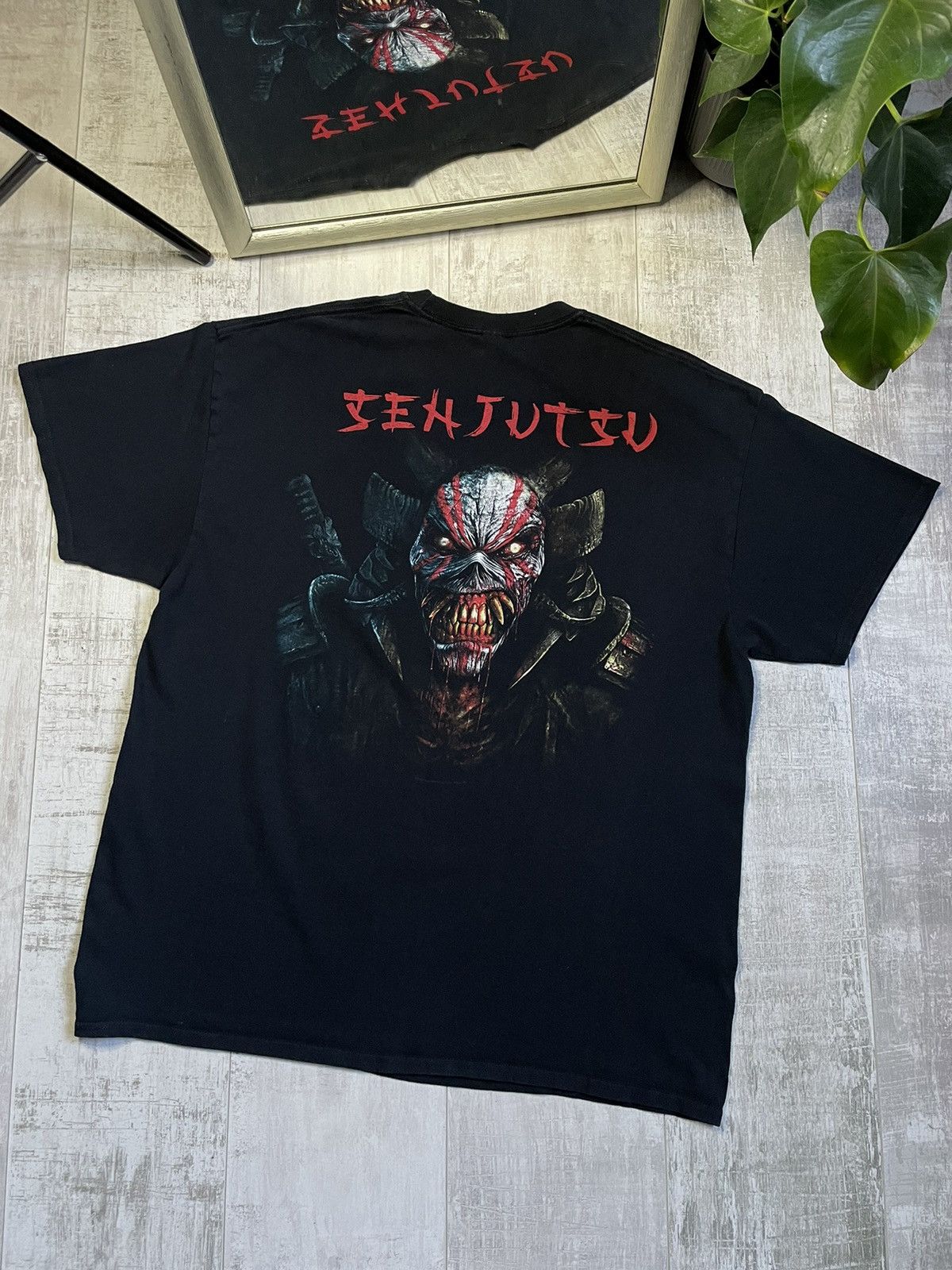 Iron Maiden Vintage Iron Maiden Japan Samurai T-Shirt Band Y2K RARE Size US XL / EU 56 / 4 - 2 Thumbnail