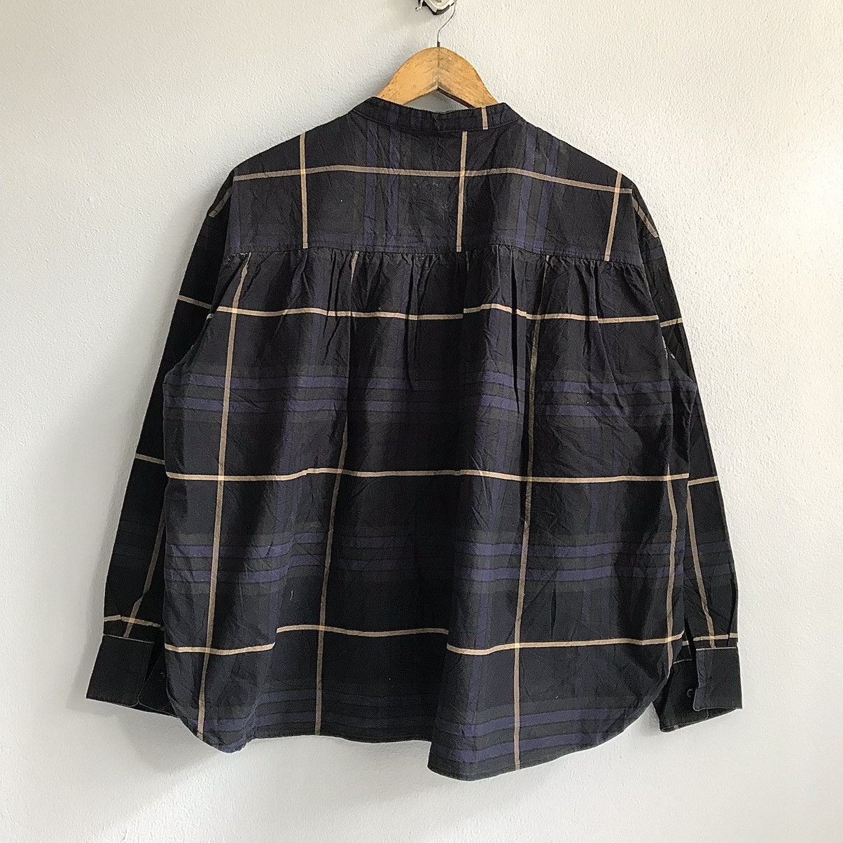 Japanese Brand Craft Boutique navy checked stripes jacket cotton Size M / US 6-8 / IT 42-44 - 2 Thumbnail