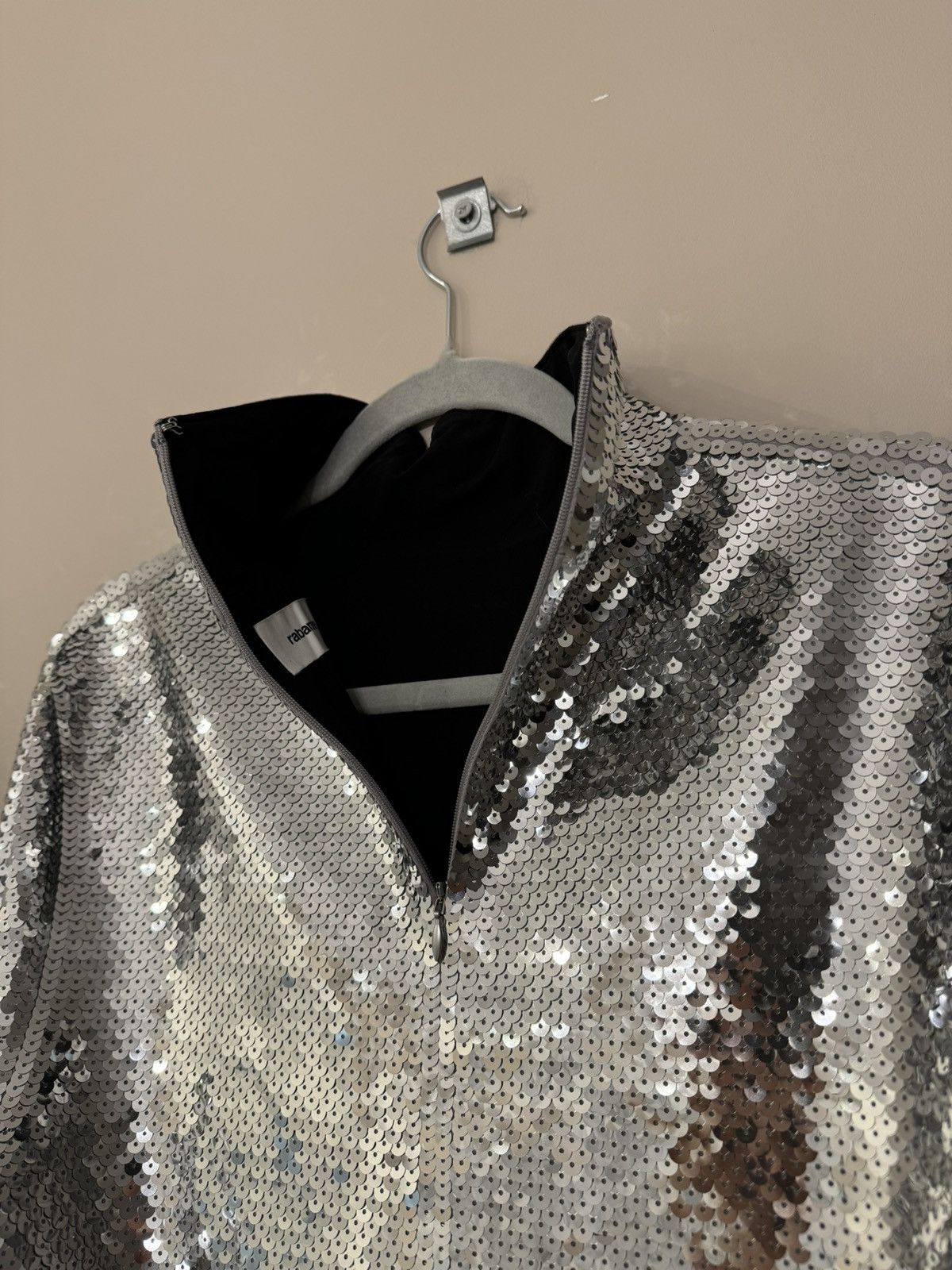 Designer GRAIL !!! H&M x Rabanne silver zip 1/4 very rare Size US M / EU 48-50 / 2 - 6 Thumbnail