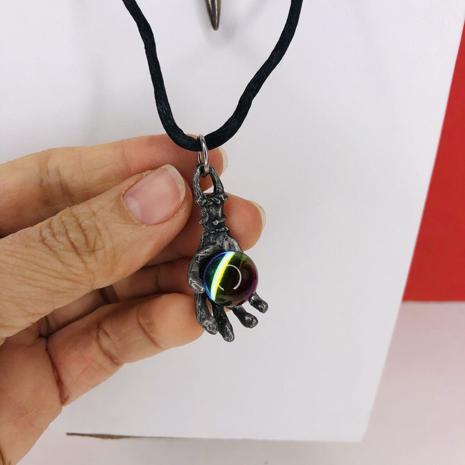 Other Lot of 3 Whimsigoth Necklace Choker Black Rope Cord Handball Size ONE SIZE - 5 Thumbnail