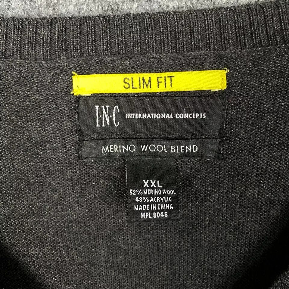 Other INC International Concepts Wool Sweater Men XXL Slim Fit Size US XXL / EU 58 / 5 - 4 Thumbnail