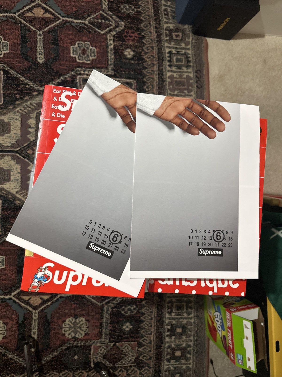 Pre-owned Maison Margiela X Supreme 2 New Ss24 Supreme Maison Margiela Mm6 Double Sided Poster In White