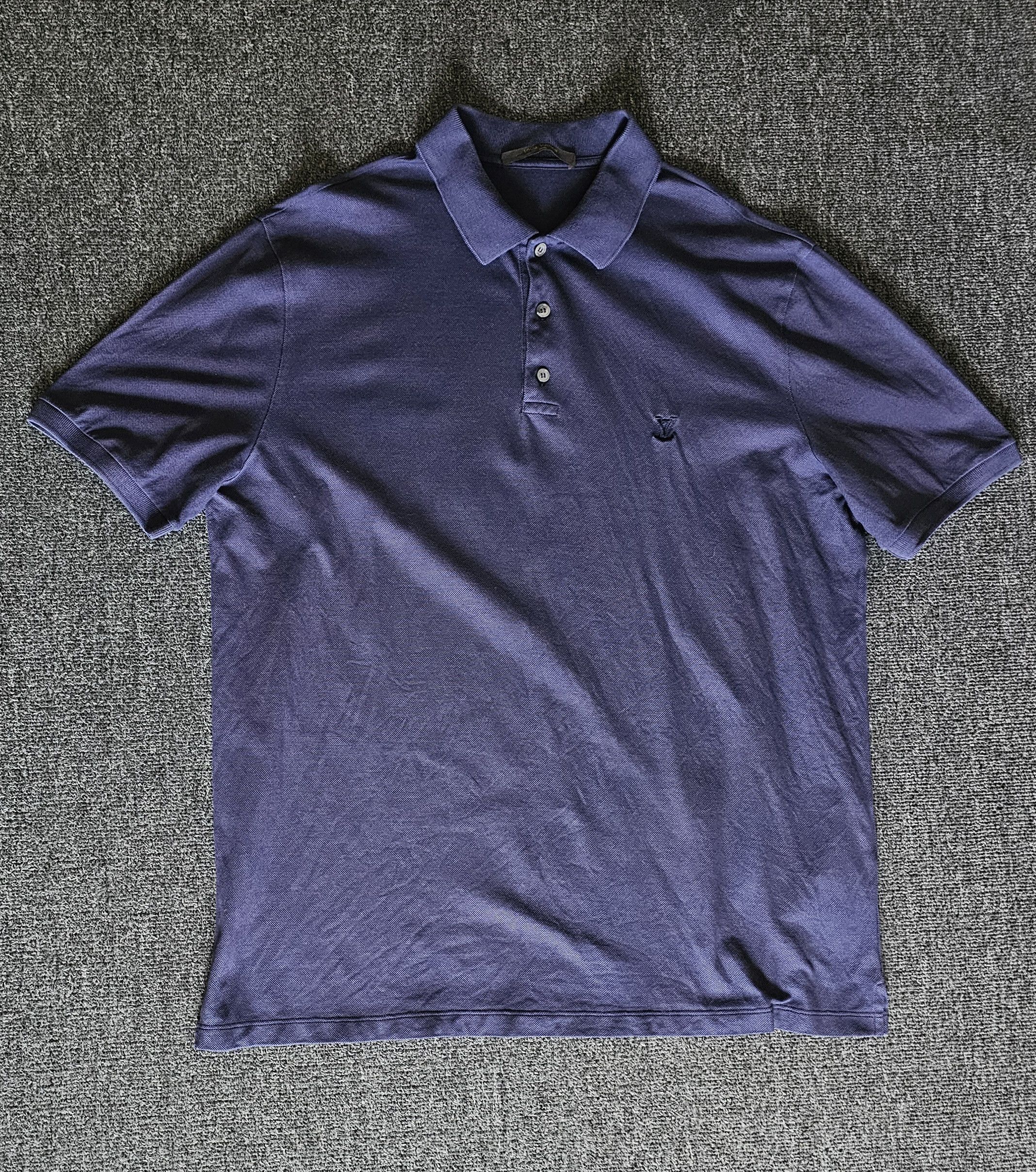 Louis Vuitton Louis Vuitton Men's Blue and Purple Polo Shirt Size XL Size US XL / EU 56 / 4 - 1 Thumbnail
