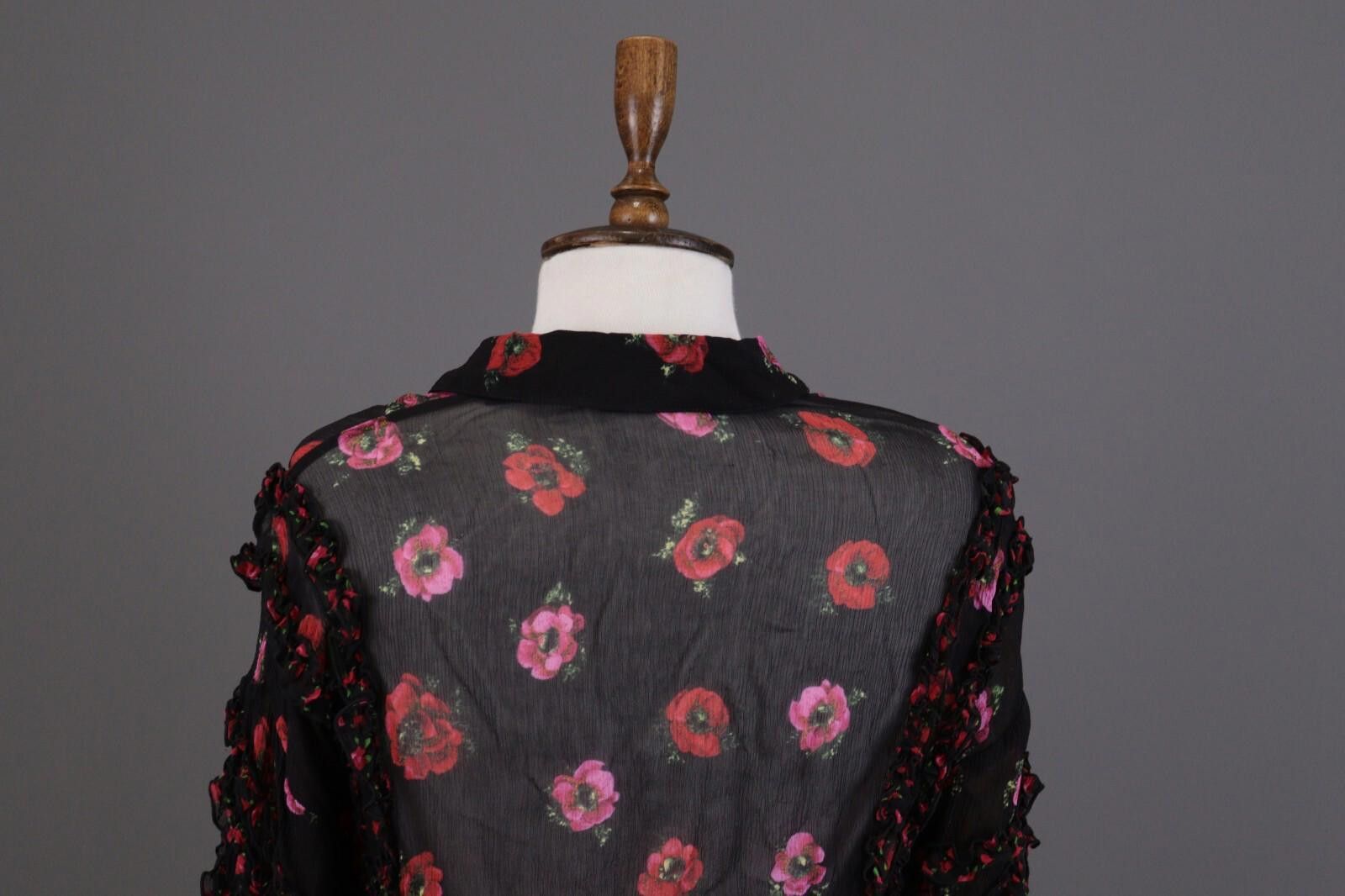 The Kooples The Kooples Paris Black Floral Mesh Shirt Size 1 / S Size M / US 6-8 / IT 42-44 - 11 Thumbnail