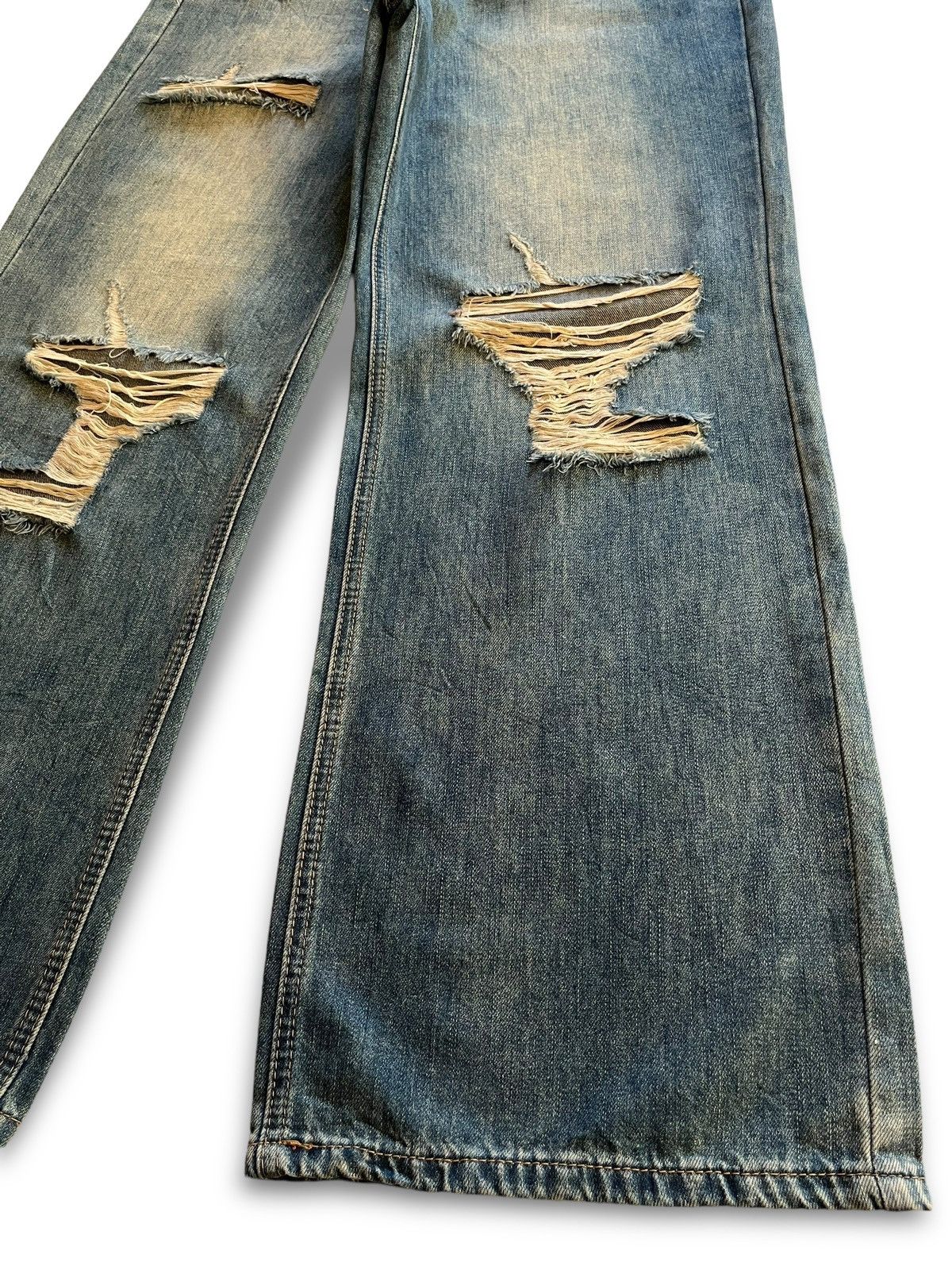 Japanese Brand Vintage Japanese Brand Distressed Blue Denim Baggy Denim Size US 29 - 7 Thumbnail