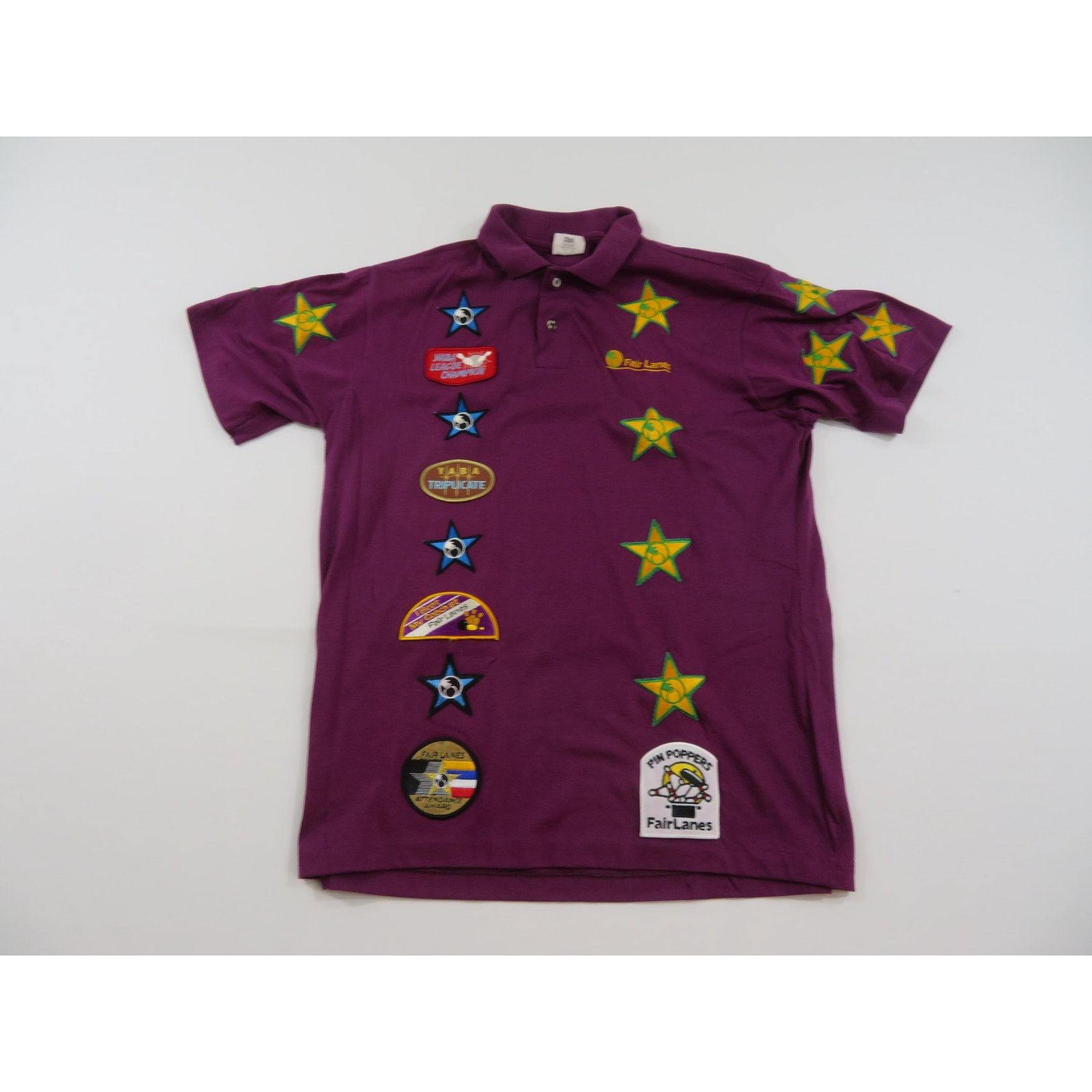 Other King Louis Shirt, Fair Lanes Bowling Polo Burgandy, L 1990s Size US L / EU 52-54 / 3 - 2 Thumbnail