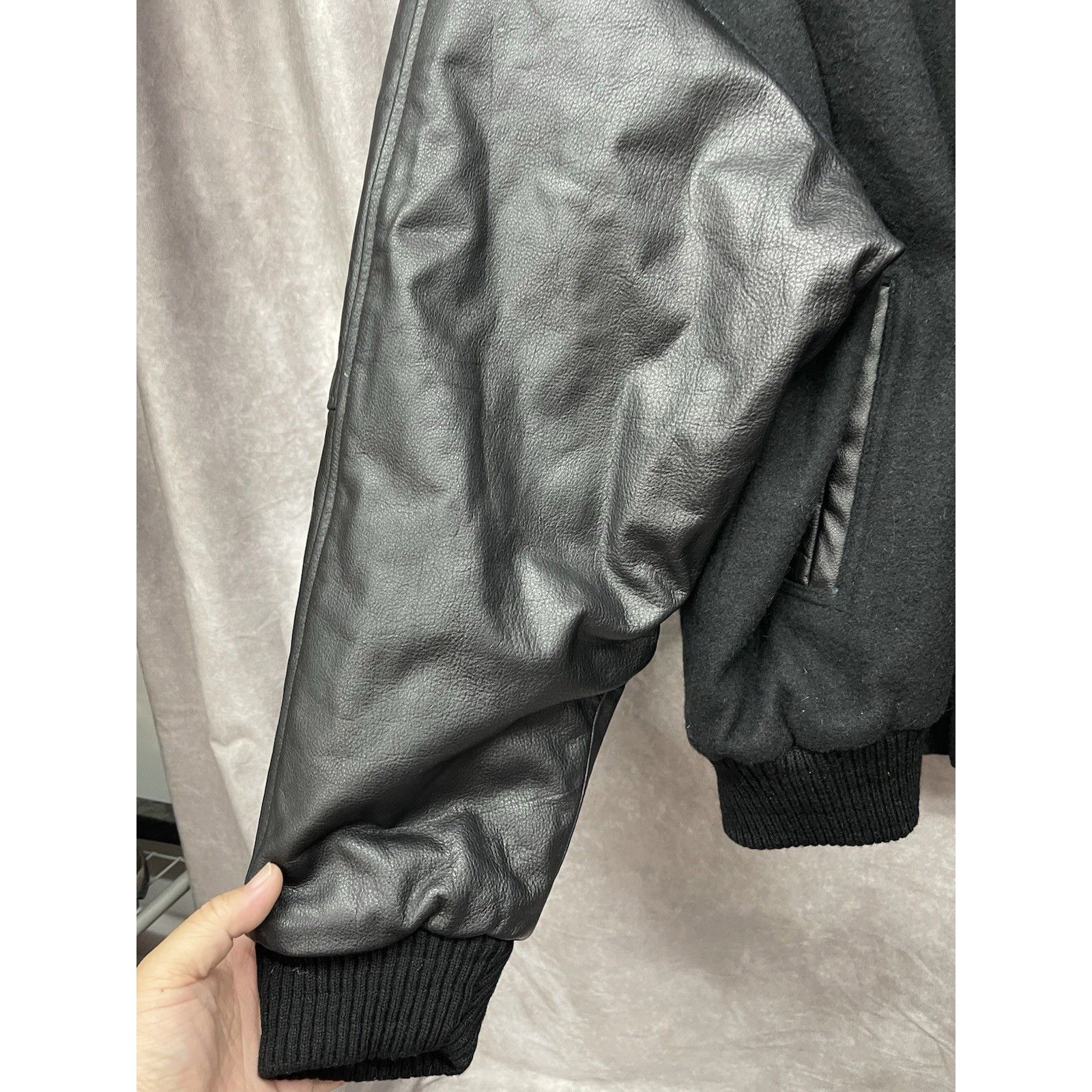 Other VTG Lipton Tea Racing Promo Varsity Jacket Black Leather Woo Size US L / EU 52-54 / 3 - 7 Thumbnail