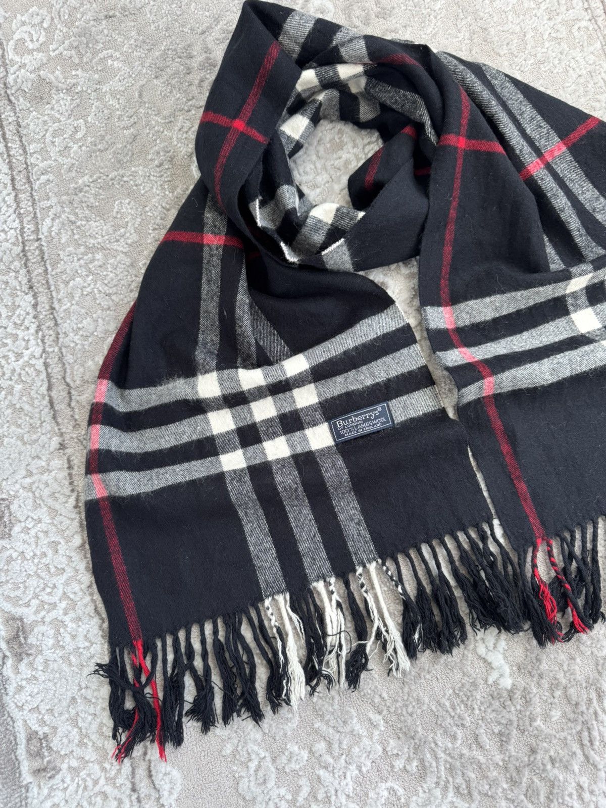 Burberry Burberry’s scarf vintage rare VTG wool England Size ONE SIZE - 4 Thumbnail