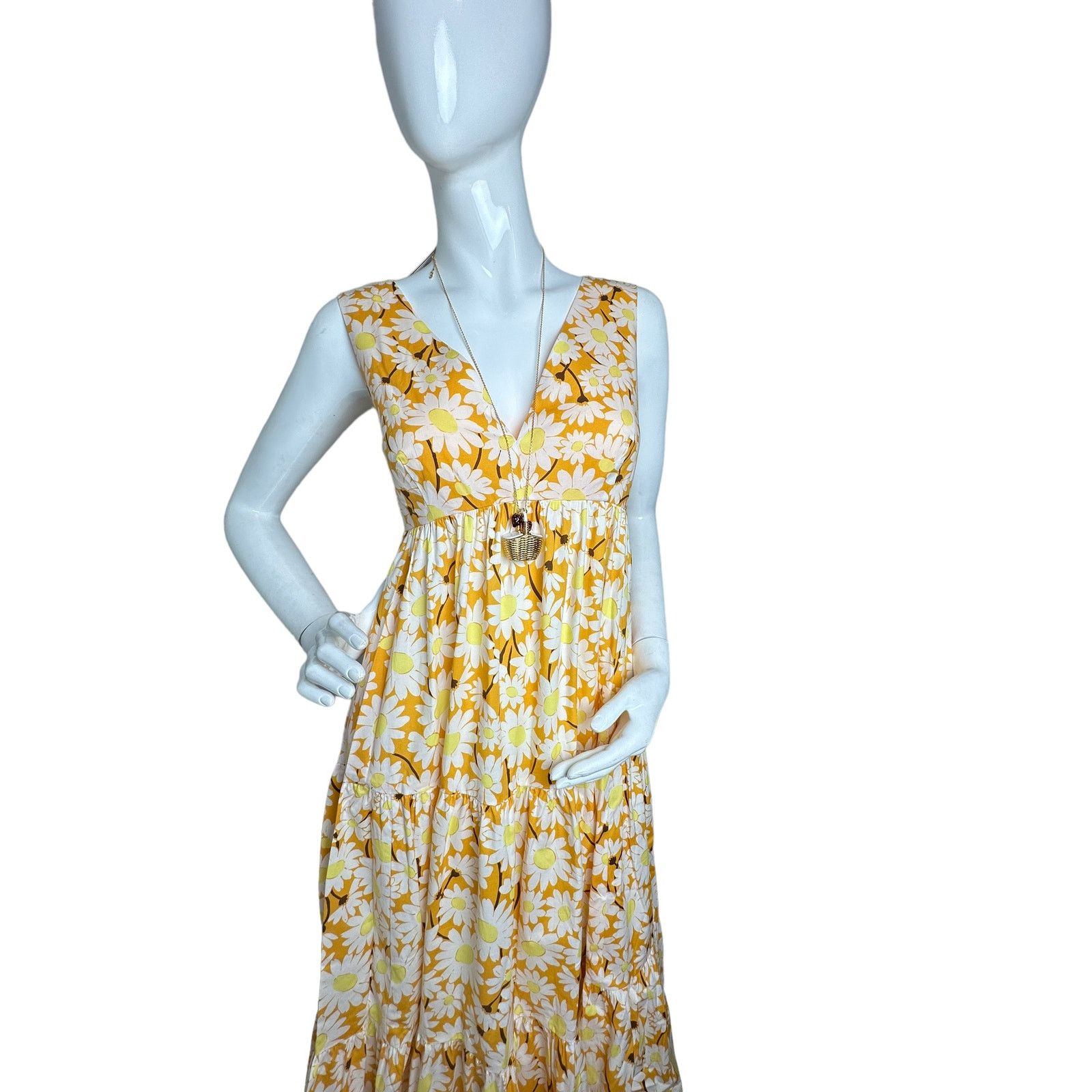 Kate Spade Kate Spade Kate Daisy Poplin Vineyard Midi Dress Size 2 Size XS / US 0-2 / IT 36-38 - 6 Thumbnail